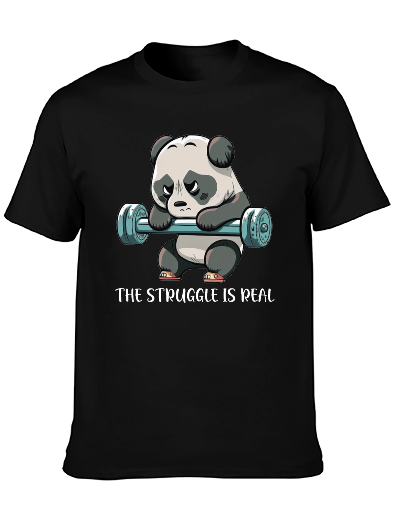 Struggle is Real Panda Barbell T-Shirt