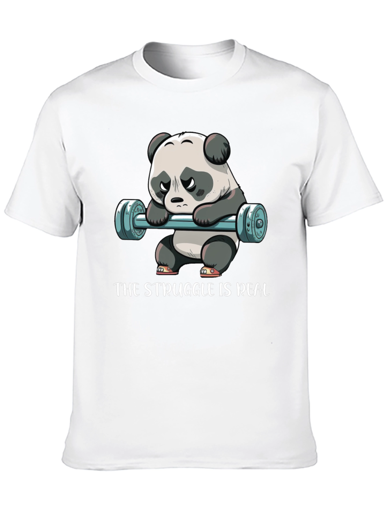 Struggle is Real Panda Barbell T-Shirt