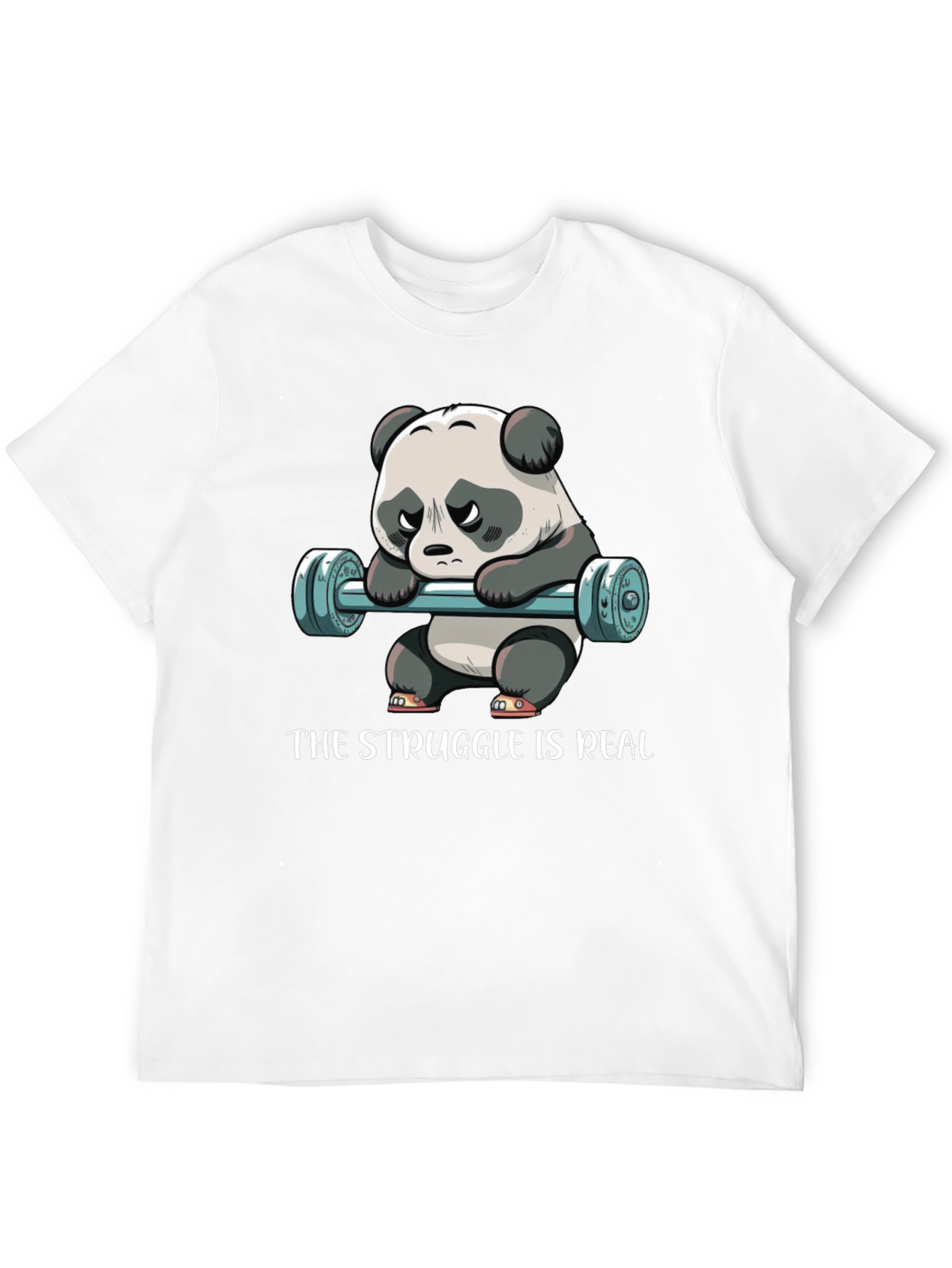 Struggle is Real Panda Barbell T-Shirt