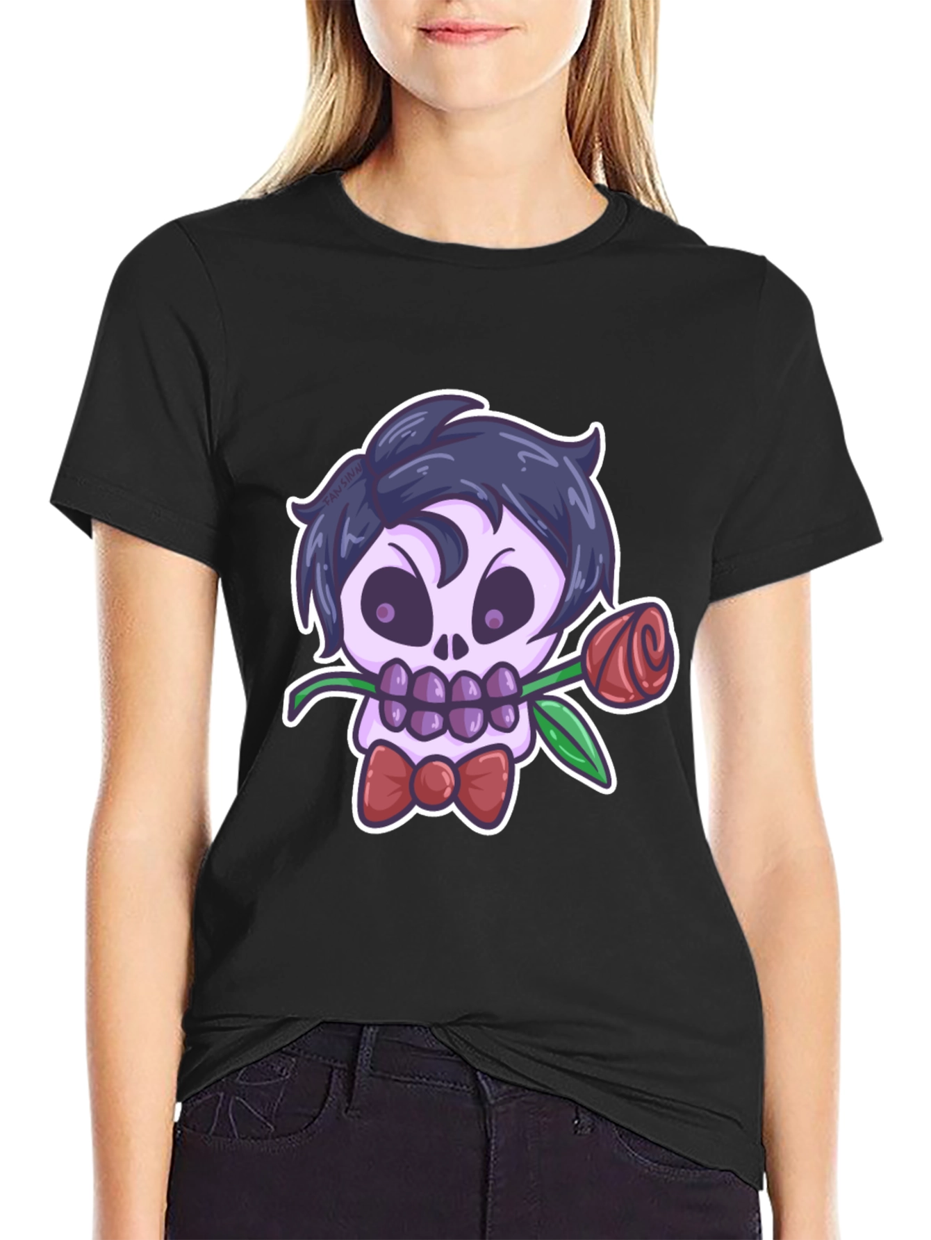 Skull Rose Graphic Tee - Mens Black T-Shirt