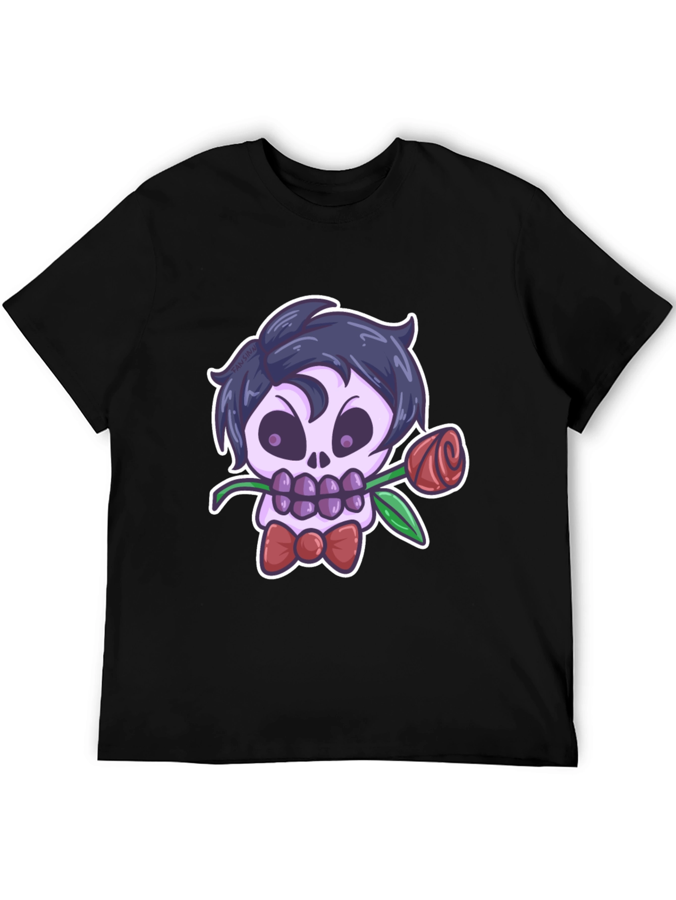 Skull Rose Graphic Tee - Mens Black T-Shirt
