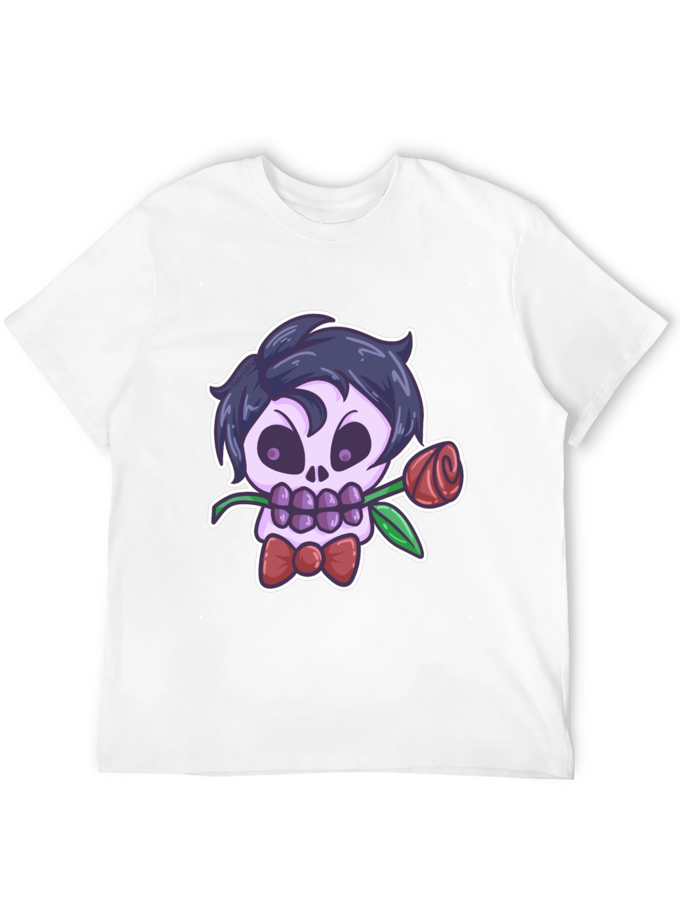Skull Rose Graphic Tee - Mens Black T-Shirt