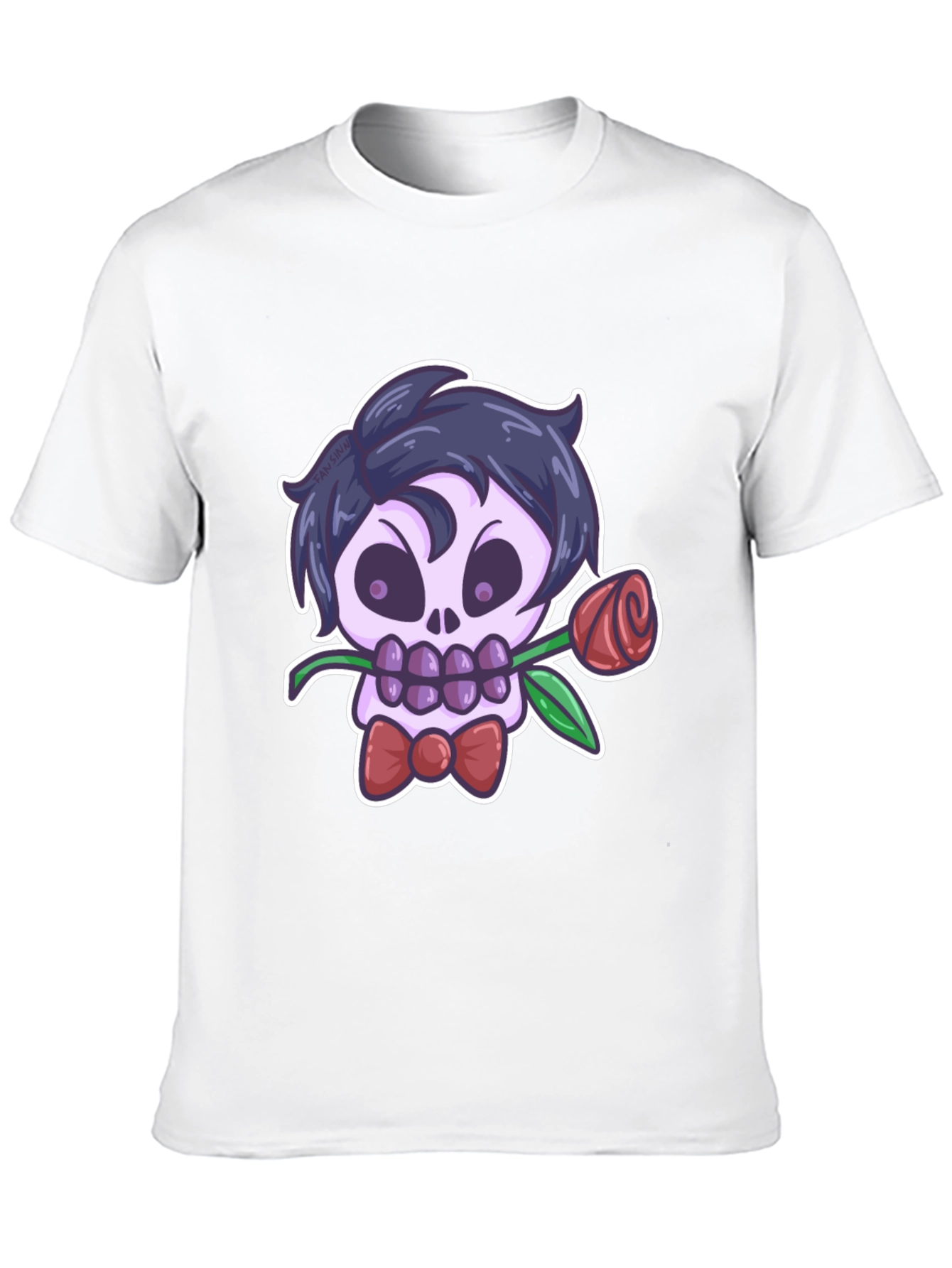 Skull Rose Graphic Tee - Mens Black T-Shirt