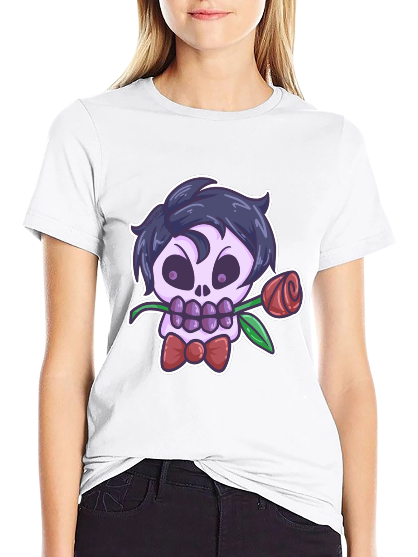 Skull Rose Graphic Tee - Mens Black T-Shirt