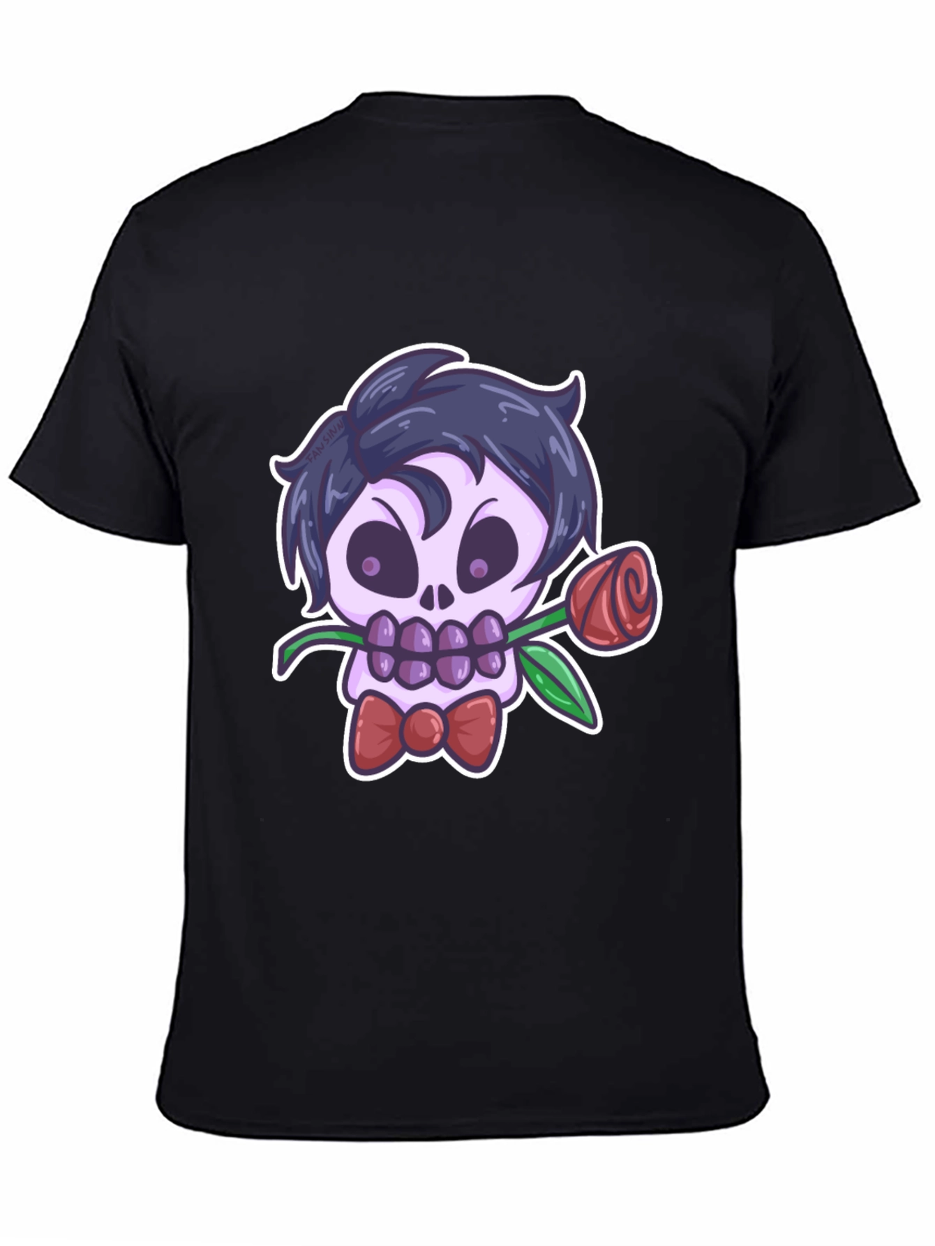 Skull Rose Graphic Tee - Mens Black T-Shirt