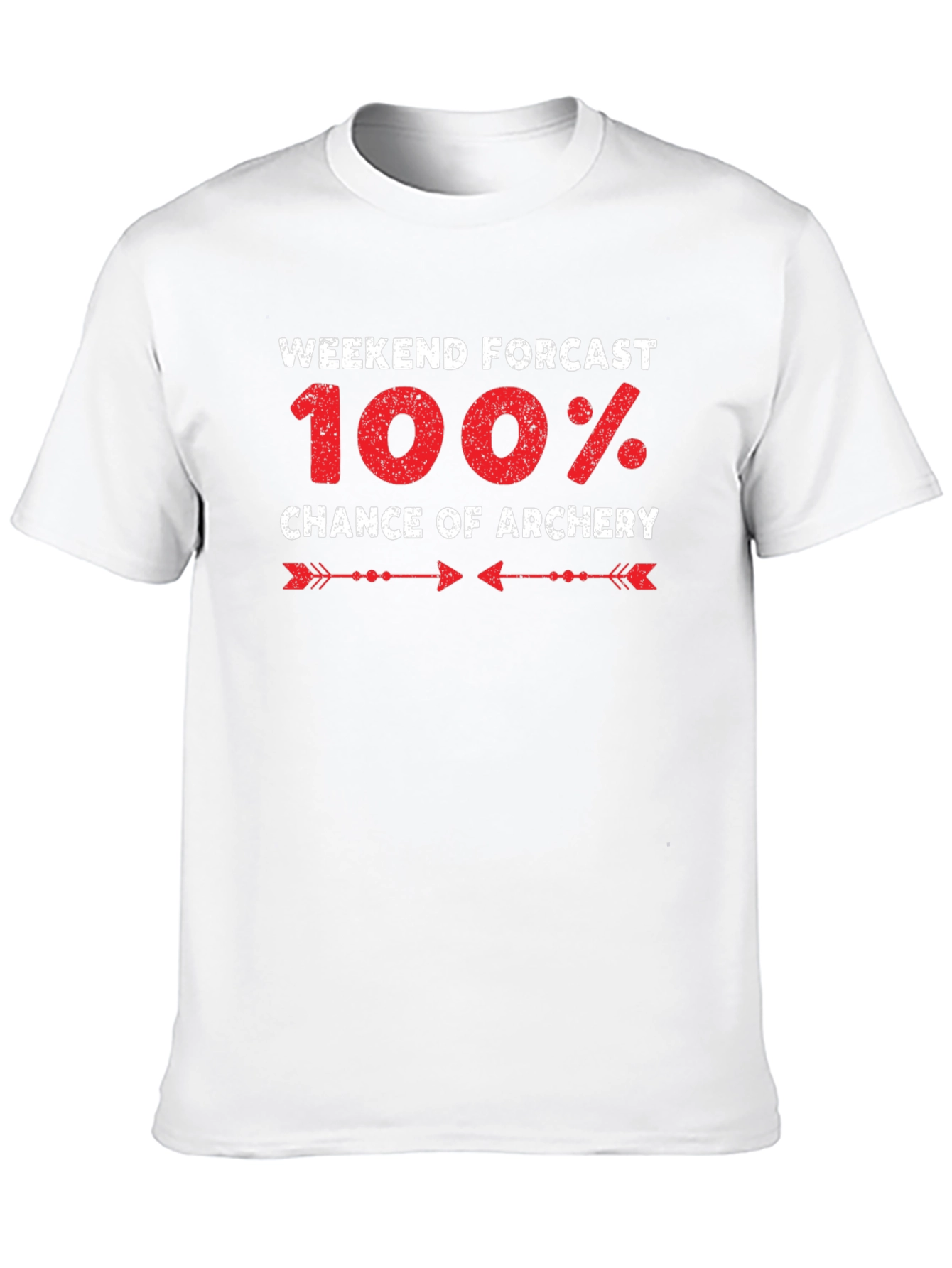 Archery Forecast T-Shirt - 100% Chance Weekend Fun