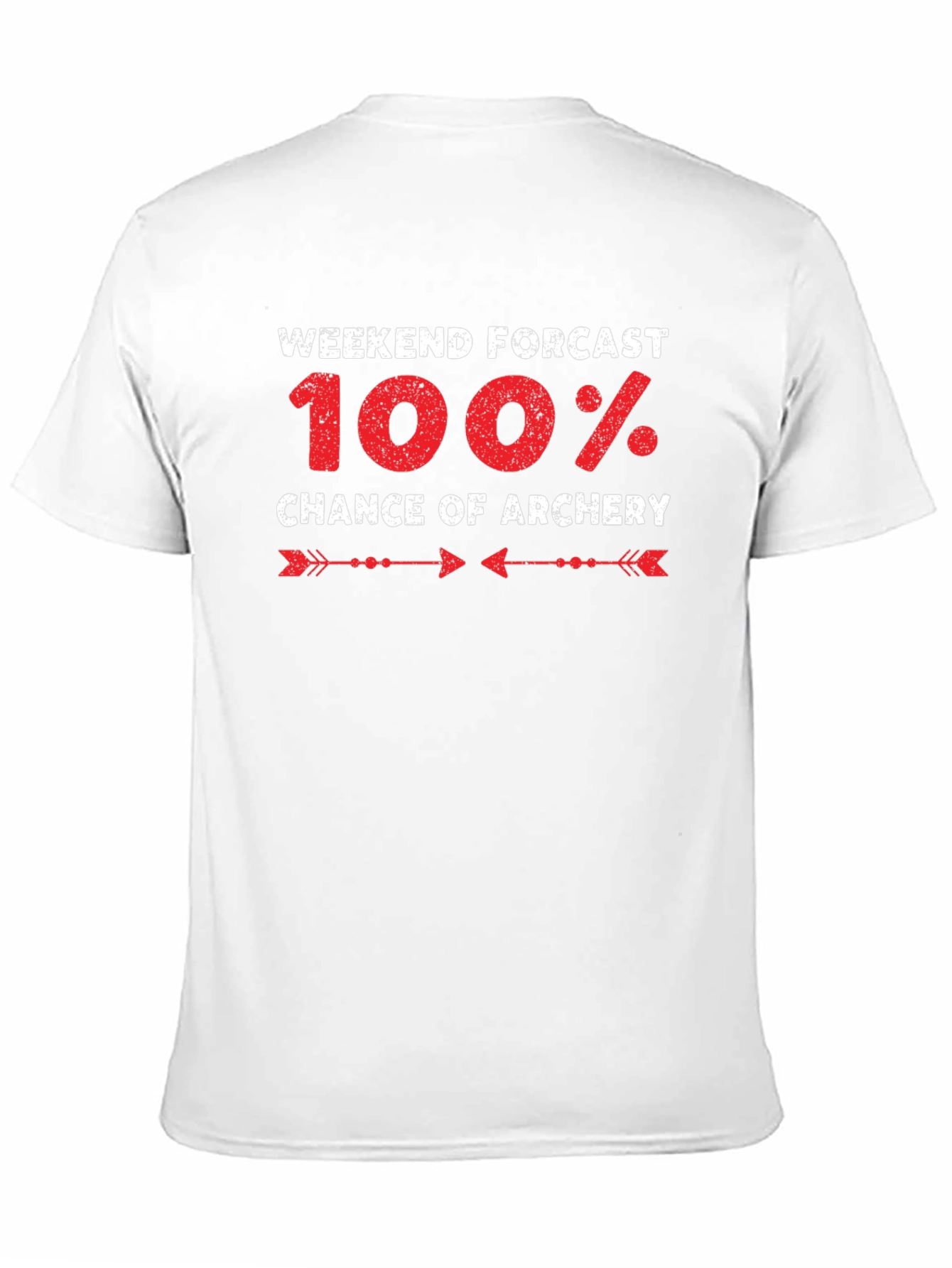 Archery Forecast T-Shirt - 100% Chance Weekend Fun