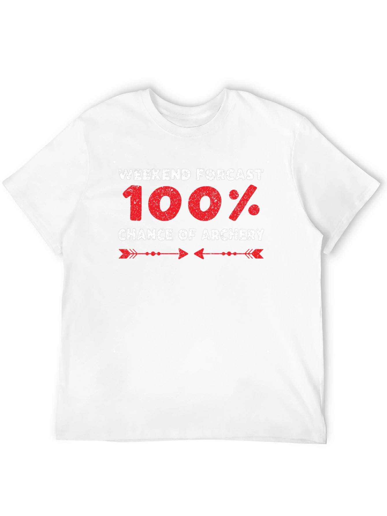 Archery Forecast T-Shirt - 100% Chance Weekend Fun
