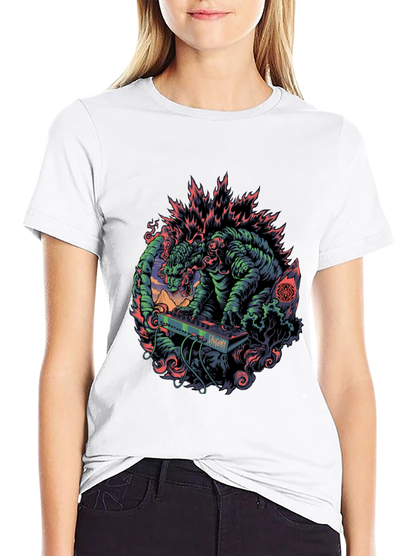 Godzilla Synthwave T-Shirt - Monster Music Tee