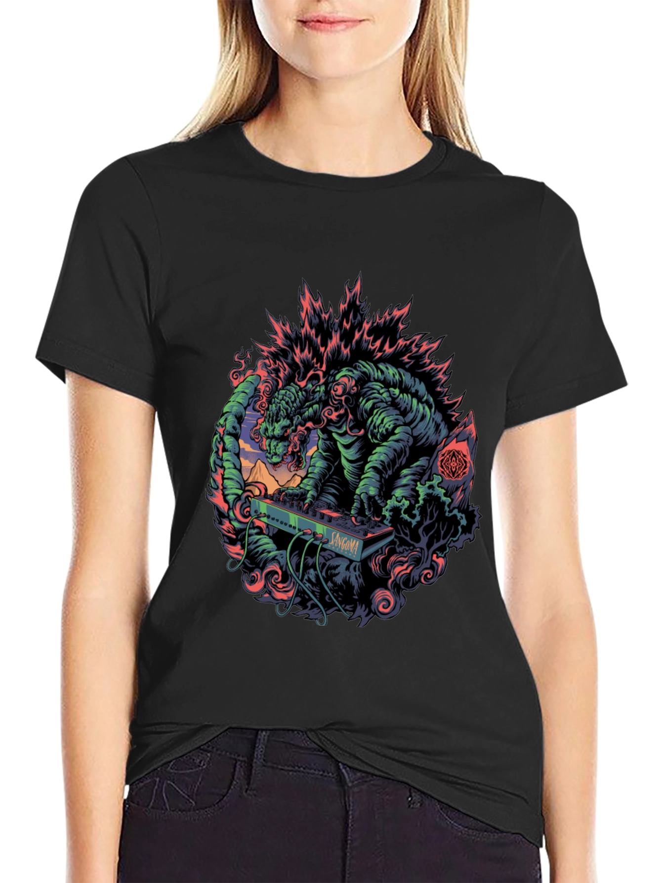 Godzilla Synthwave T-Shirt - Monster Music Tee