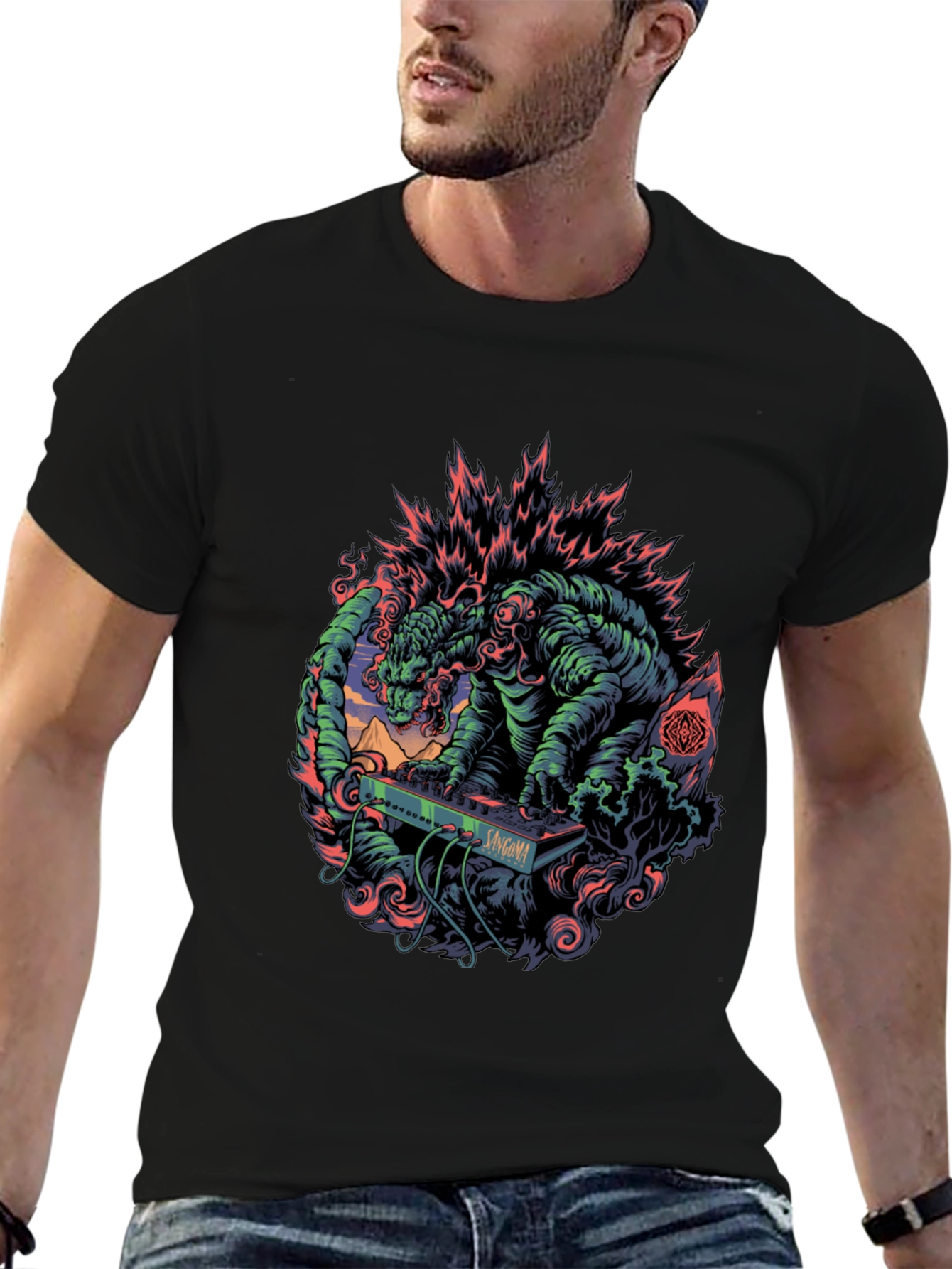 Godzilla Synthwave T-Shirt - Monster Music Tee