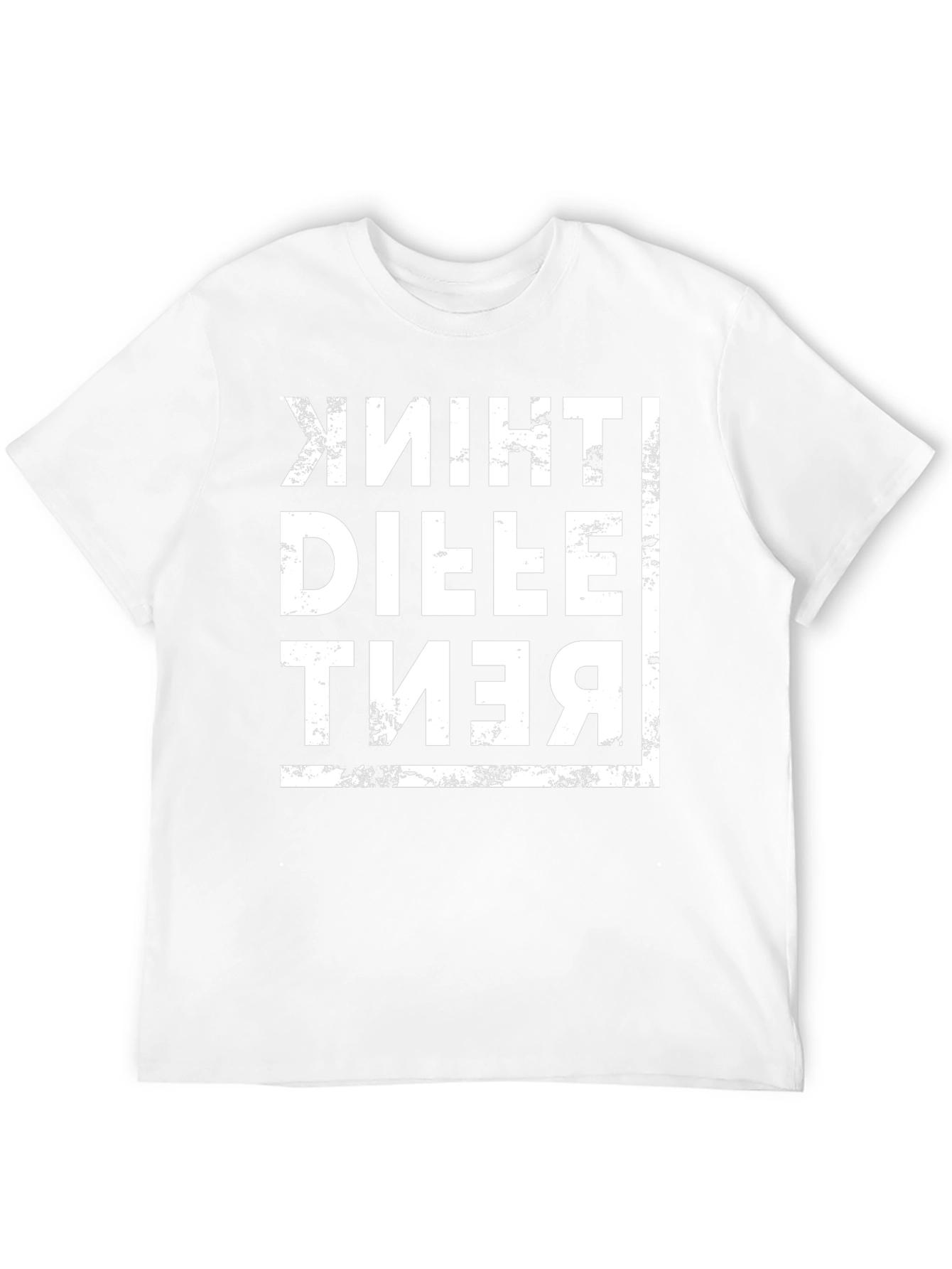 Think Different Mens Black Graphic Tee