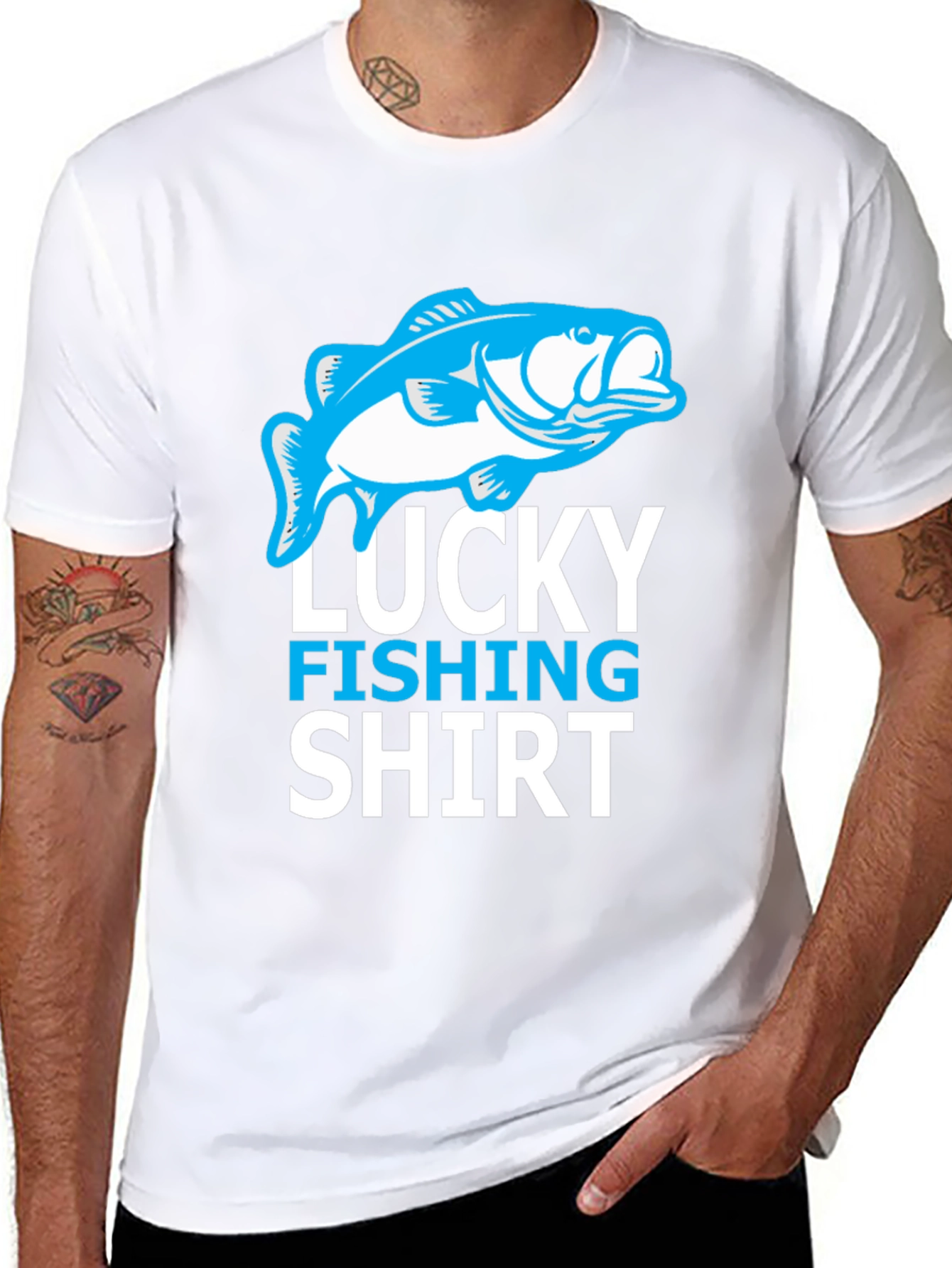 Lucky Fishing Shirt - Mens Graphic Tee