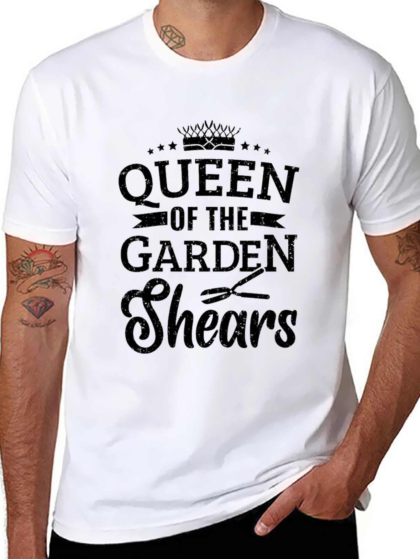 Queen of the Garden Shears Graphic T-Shirt - Black