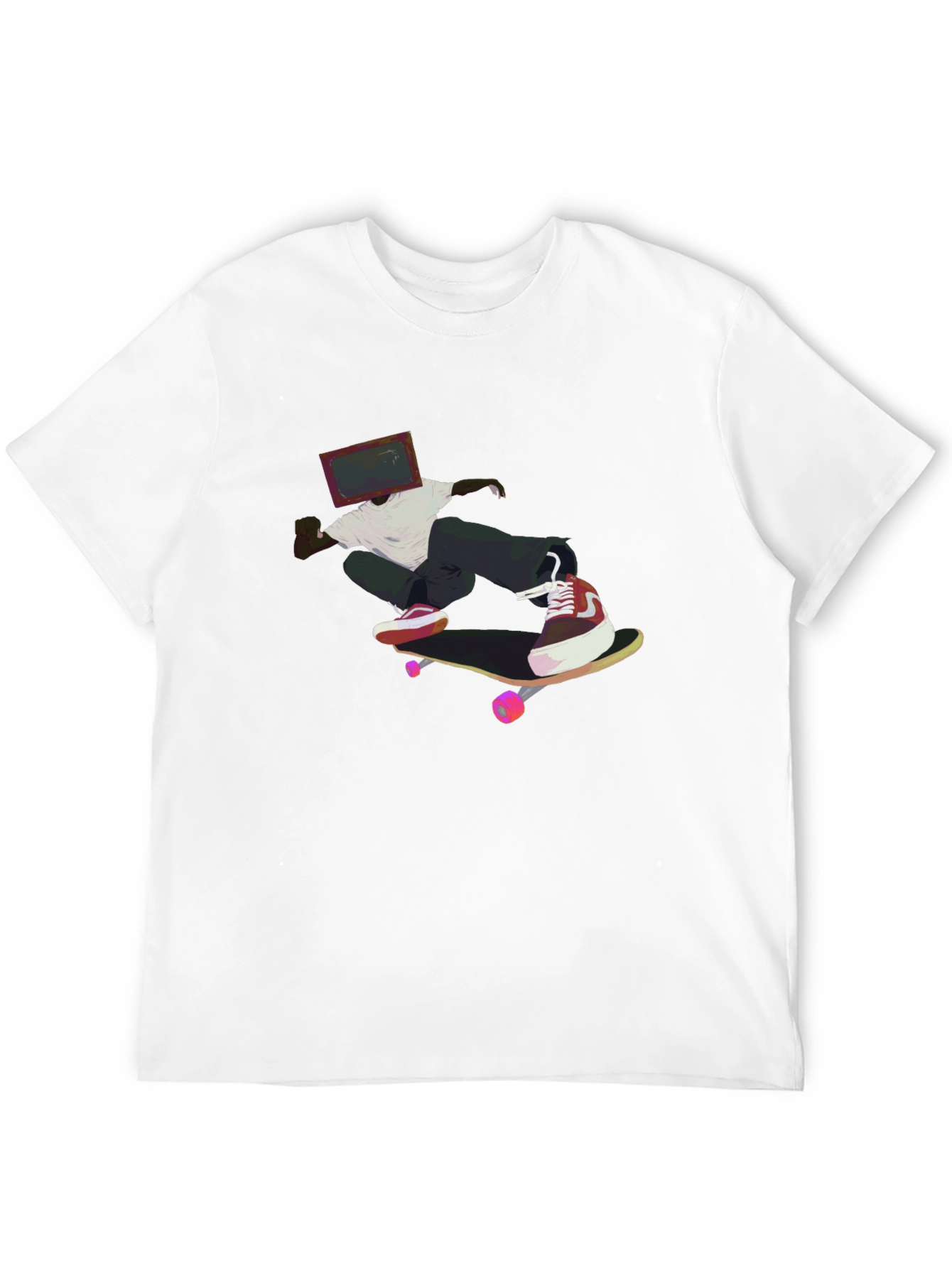 Skateboarding TV Head Graphic Black T-Shirt