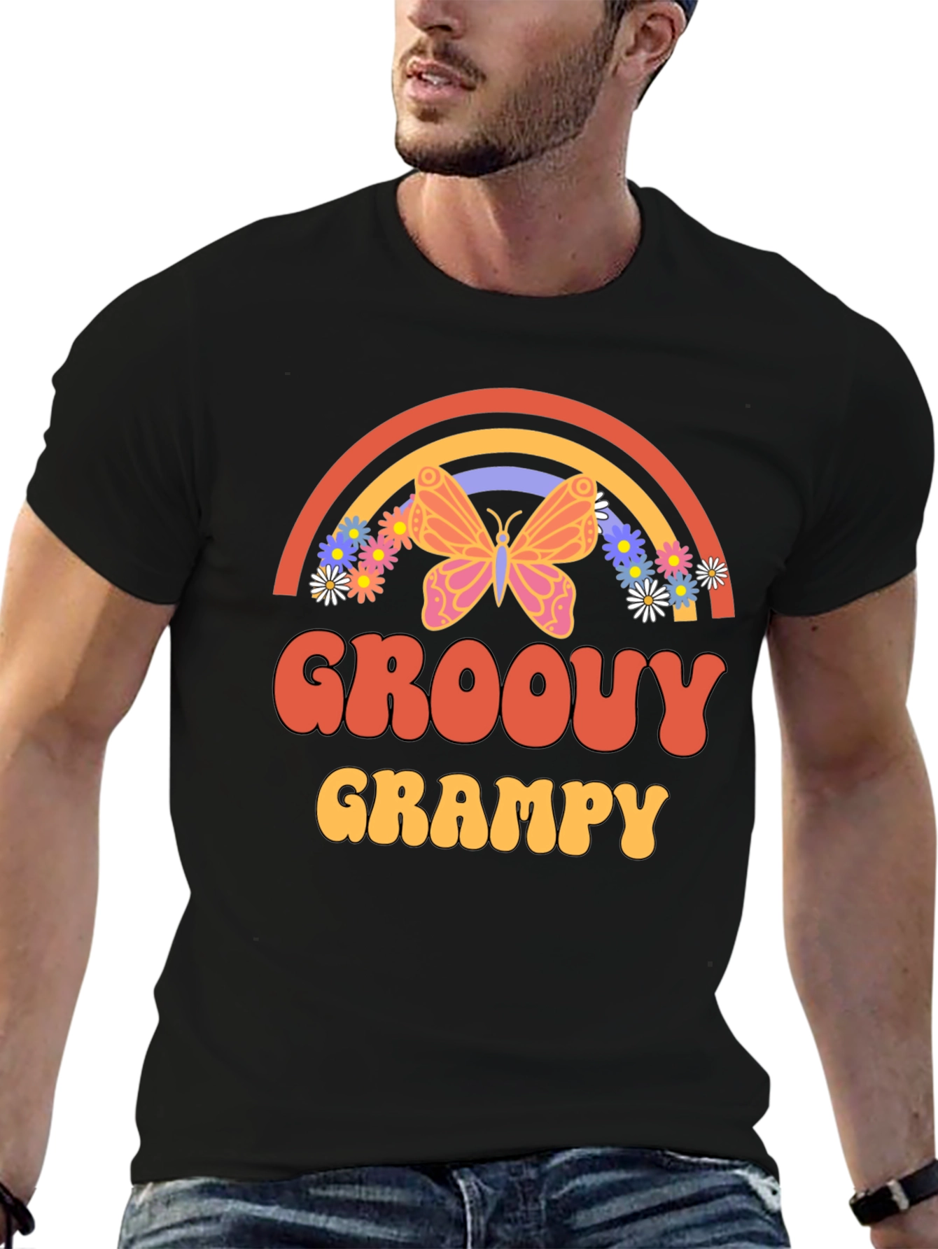 Groovy Grampy Retro Graphic Tee