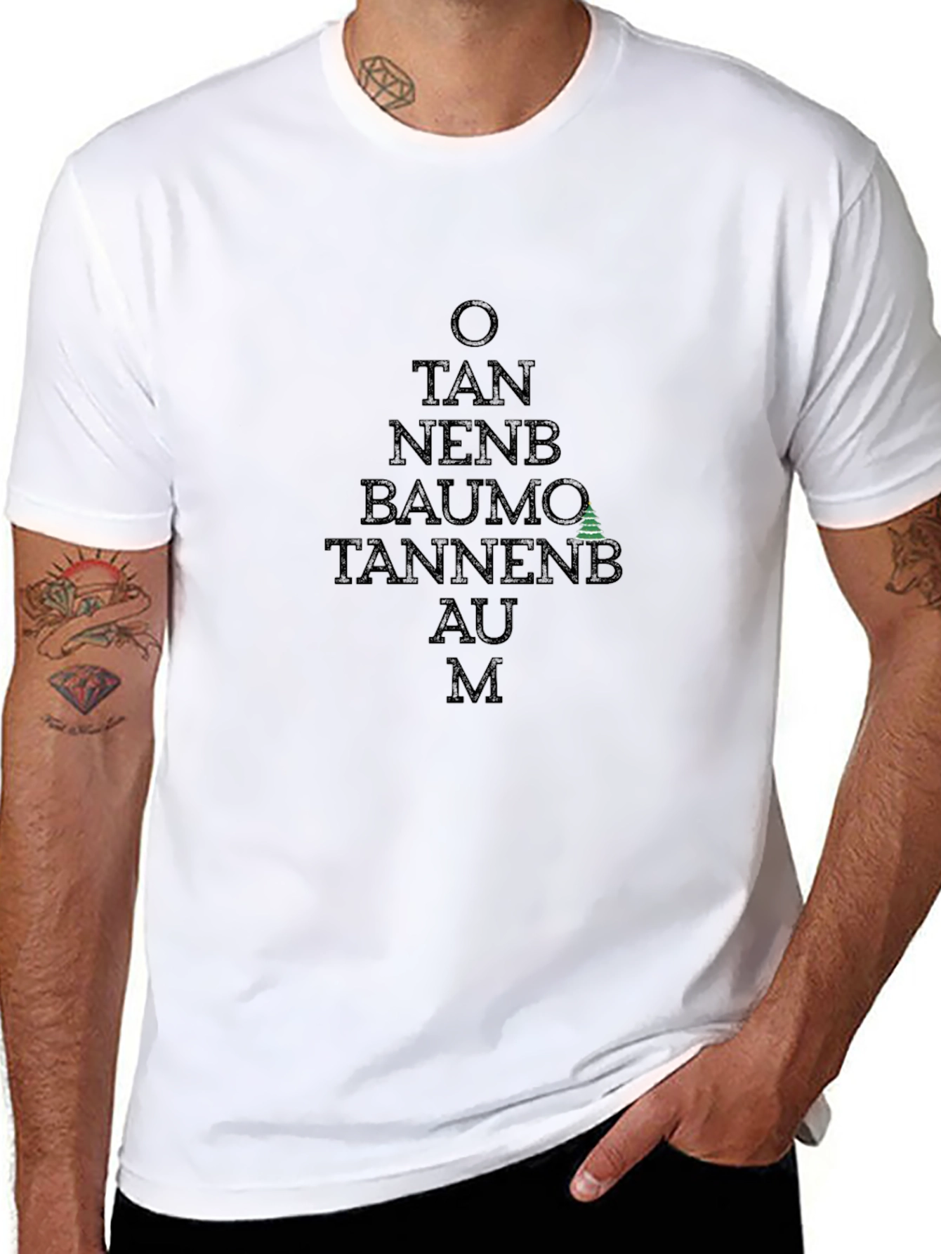 O Tannenbaum Black Graphic Tee