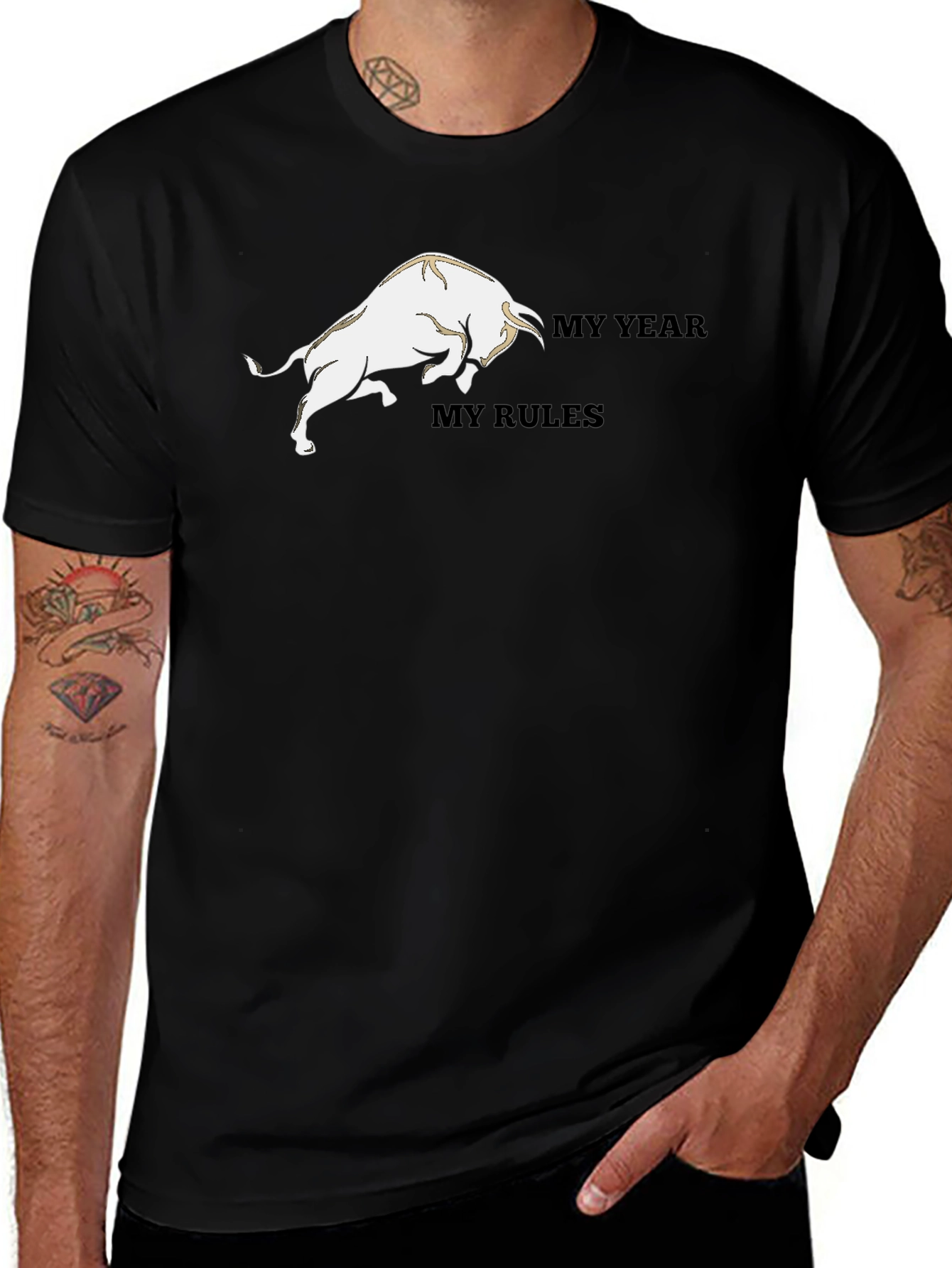 My Year My Rules Bull Graphic T-Shirt