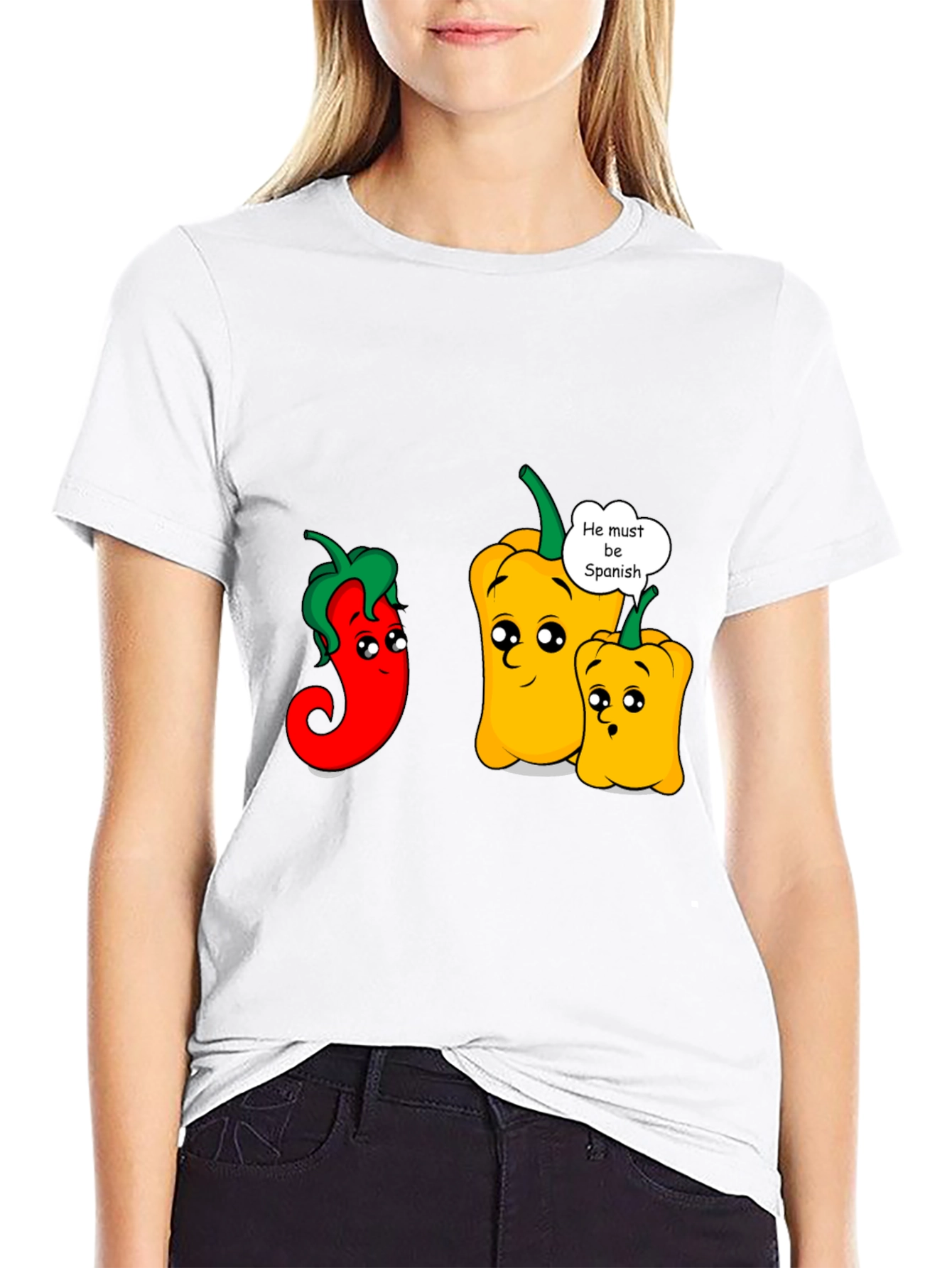 Funny Spanish Pepper Graphic T-Shirt