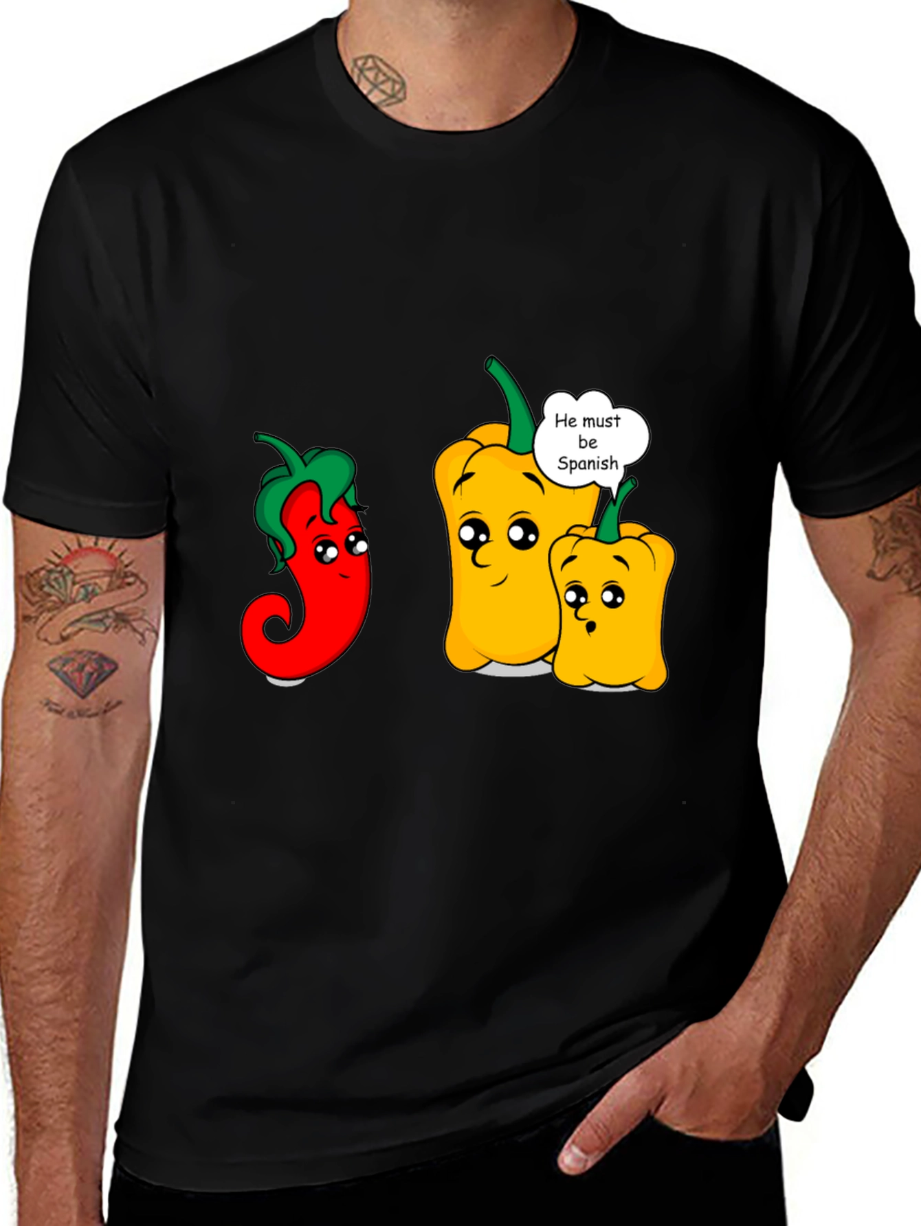 Funny Spanish Pepper Graphic T-Shirt