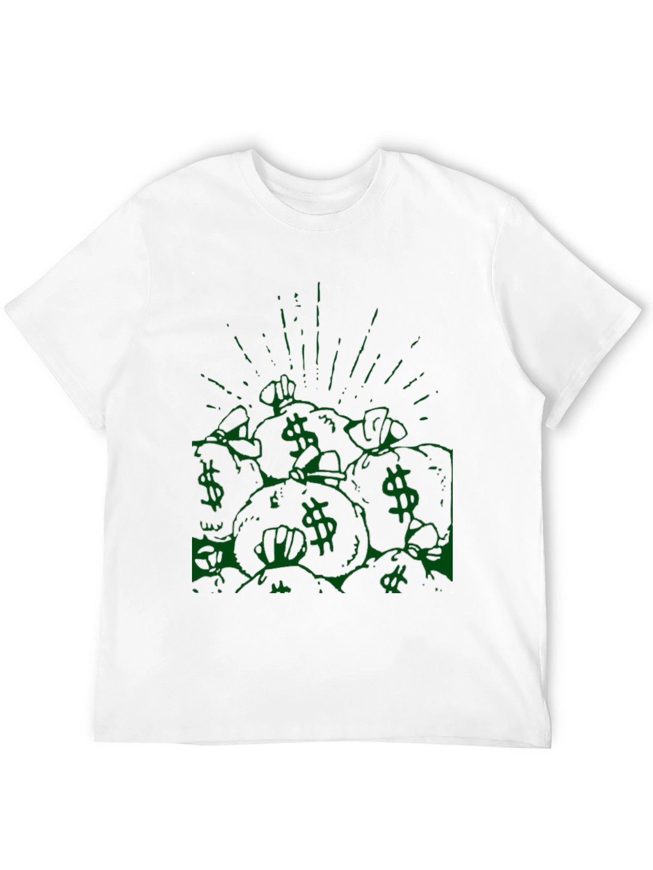 Money Bag Graphic Tee - Black Cotton T-Shirt