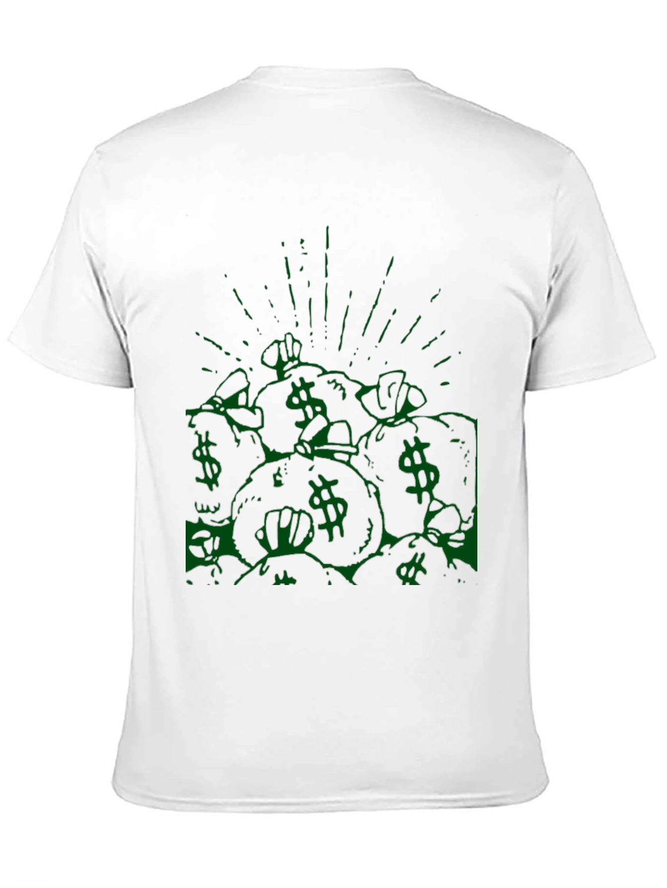 Money Bag Graphic Tee - Black Cotton T-Shirt