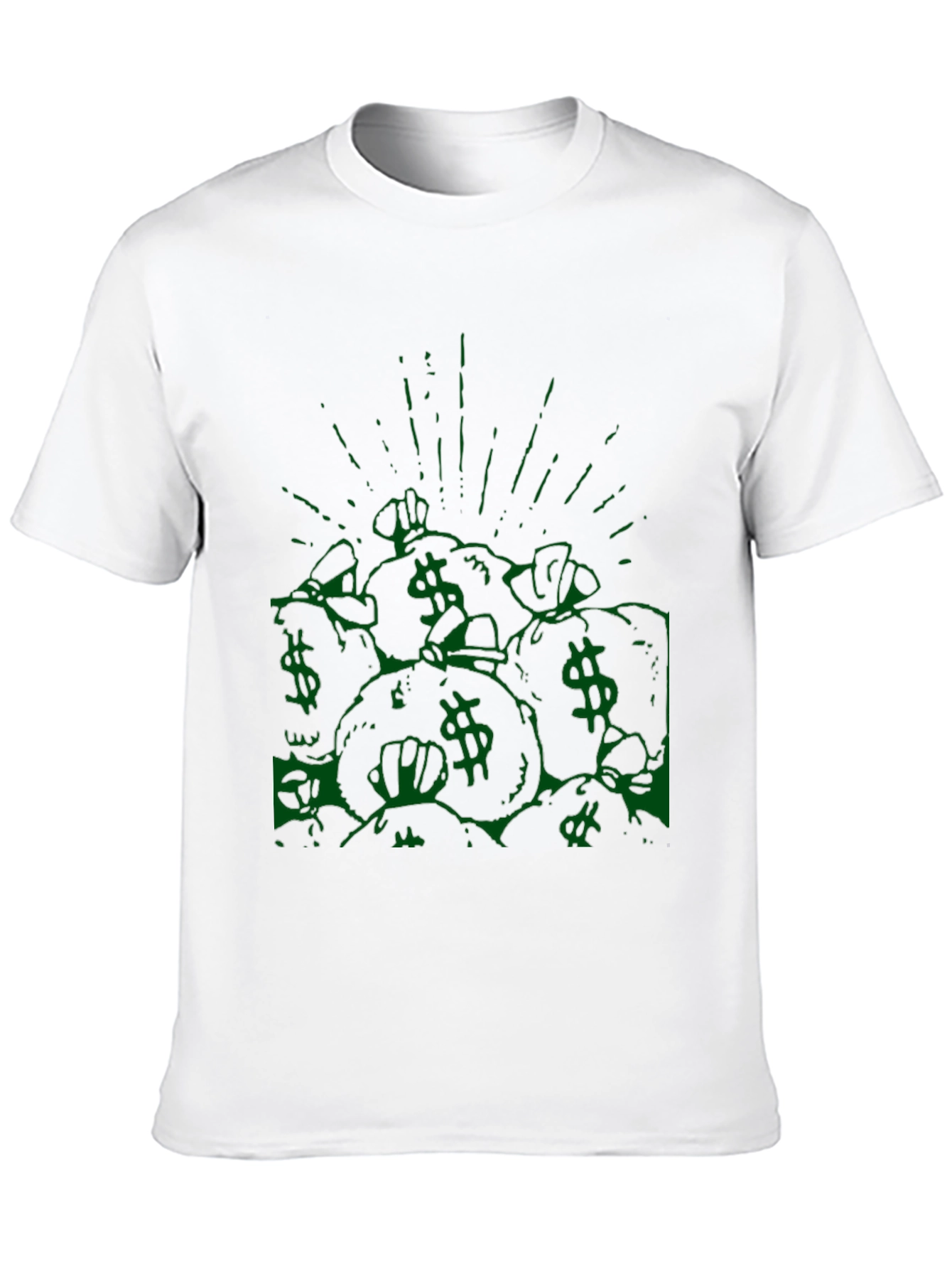 Money Bag Graphic Tee - Black Cotton T-Shirt