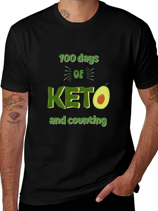 100 Days of Keto T-Shirt Avocado Design