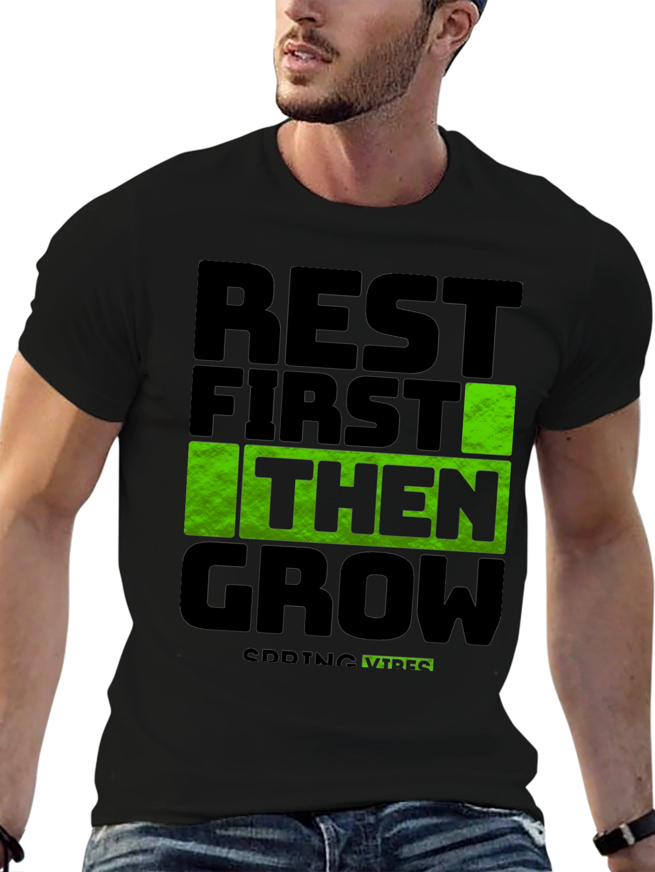 Rest First Then Grow - Spring Vibes T-Shirt