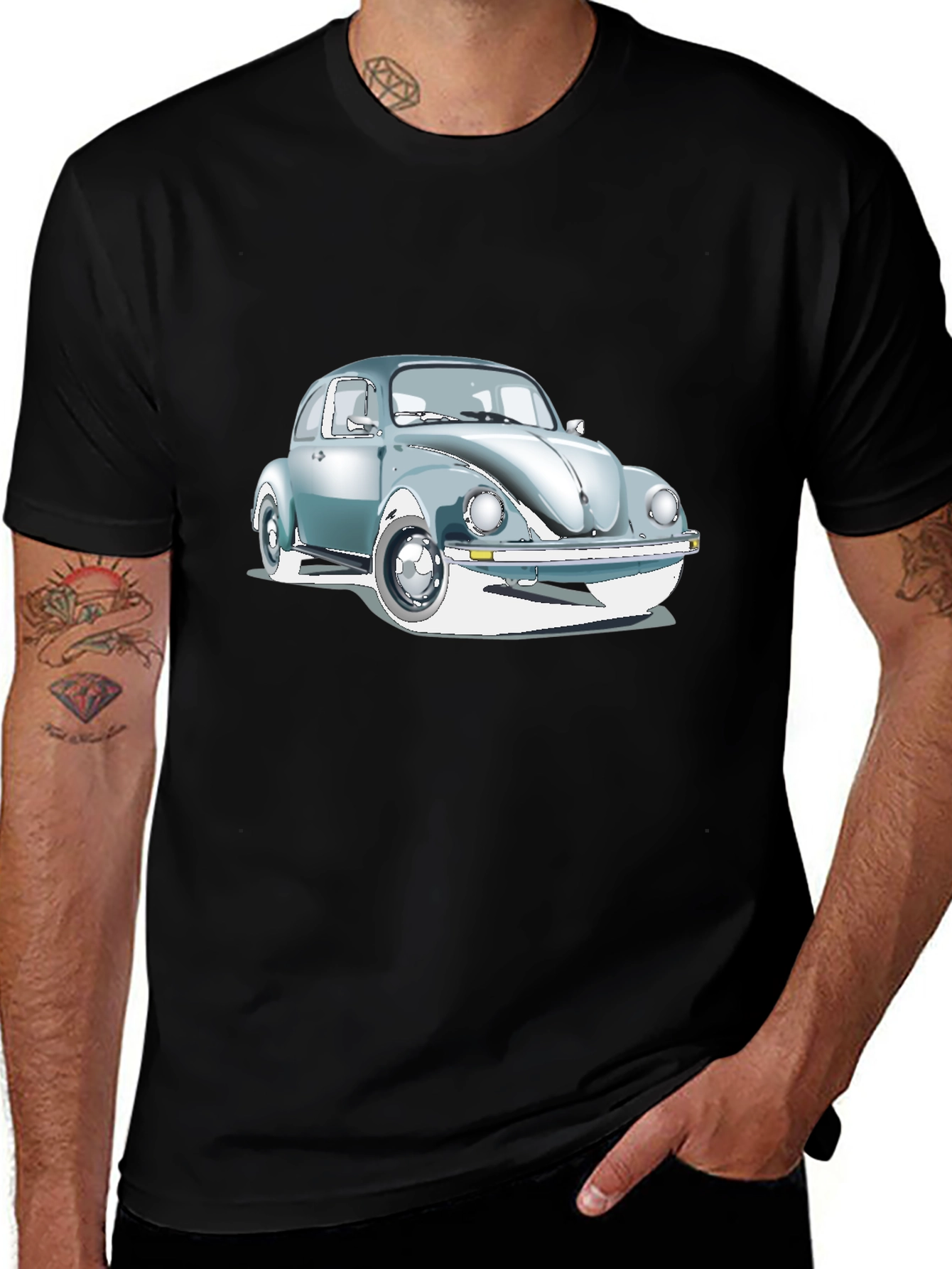 Classic Beetle Car Graphic T-Shirt - Retro Cool!