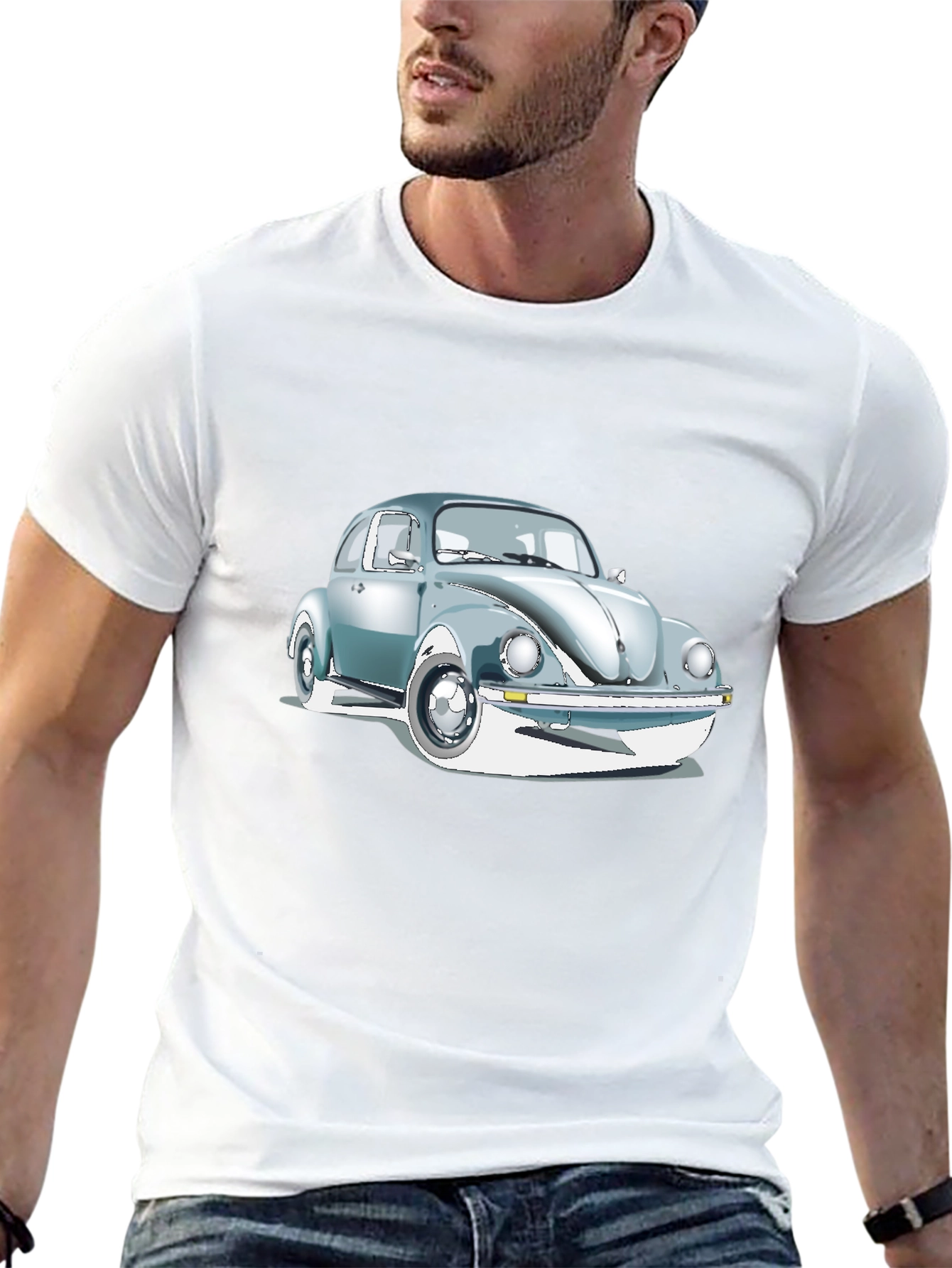 Classic Beetle Car Graphic T-Shirt - Retro Cool!