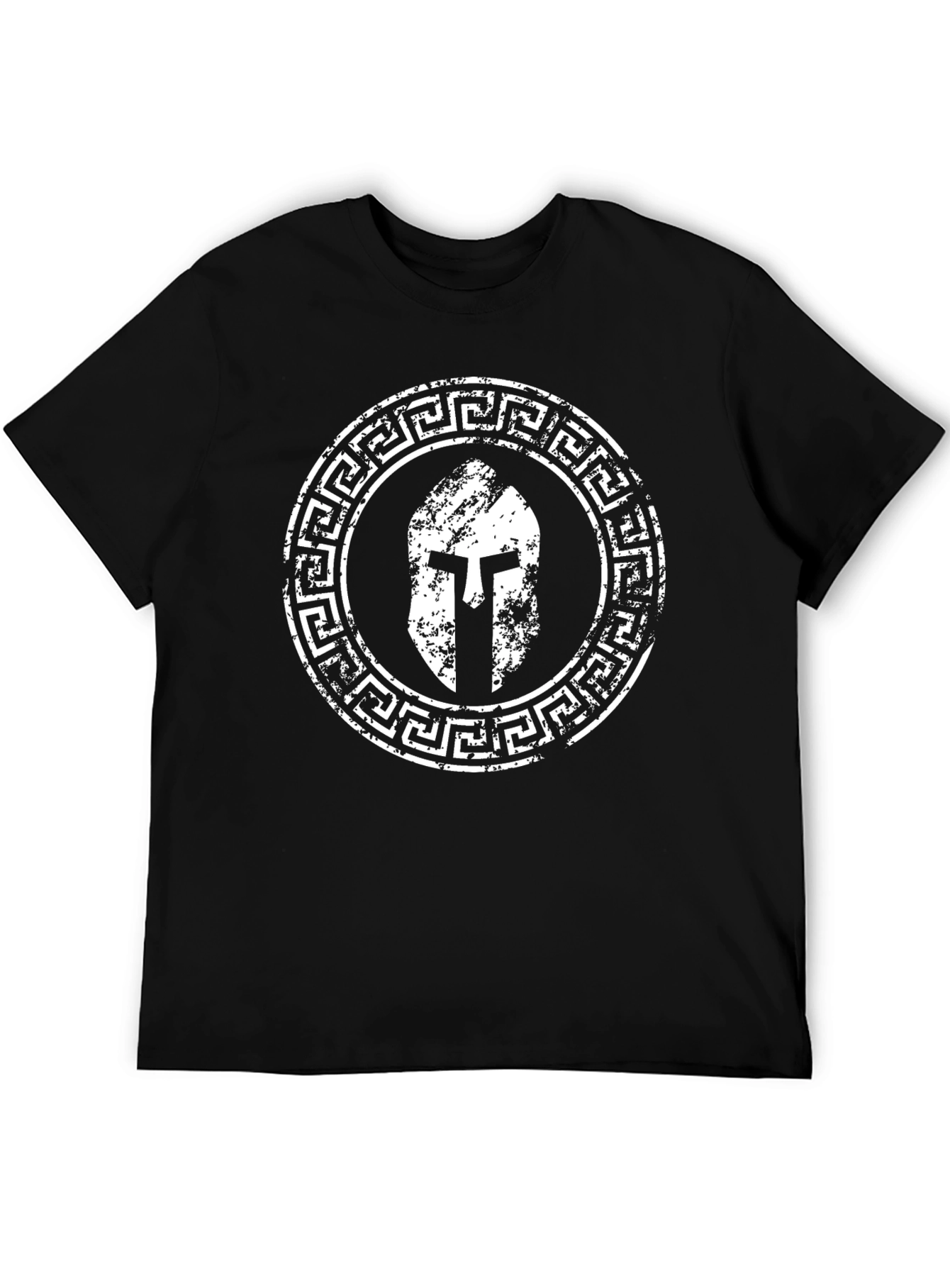 Spartan Helmet Graphic T-Shirt - Black