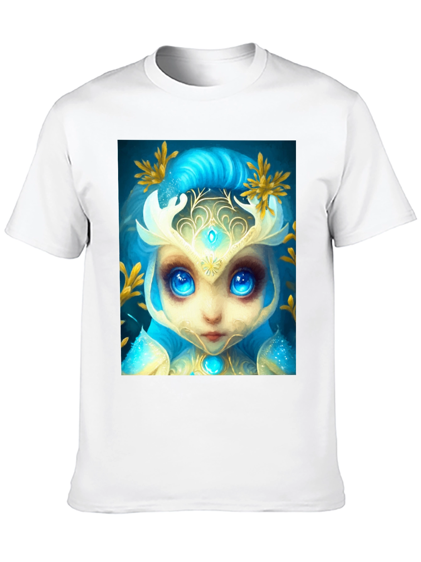Mystical Creature Graphic Tee - Black Cotton Blend