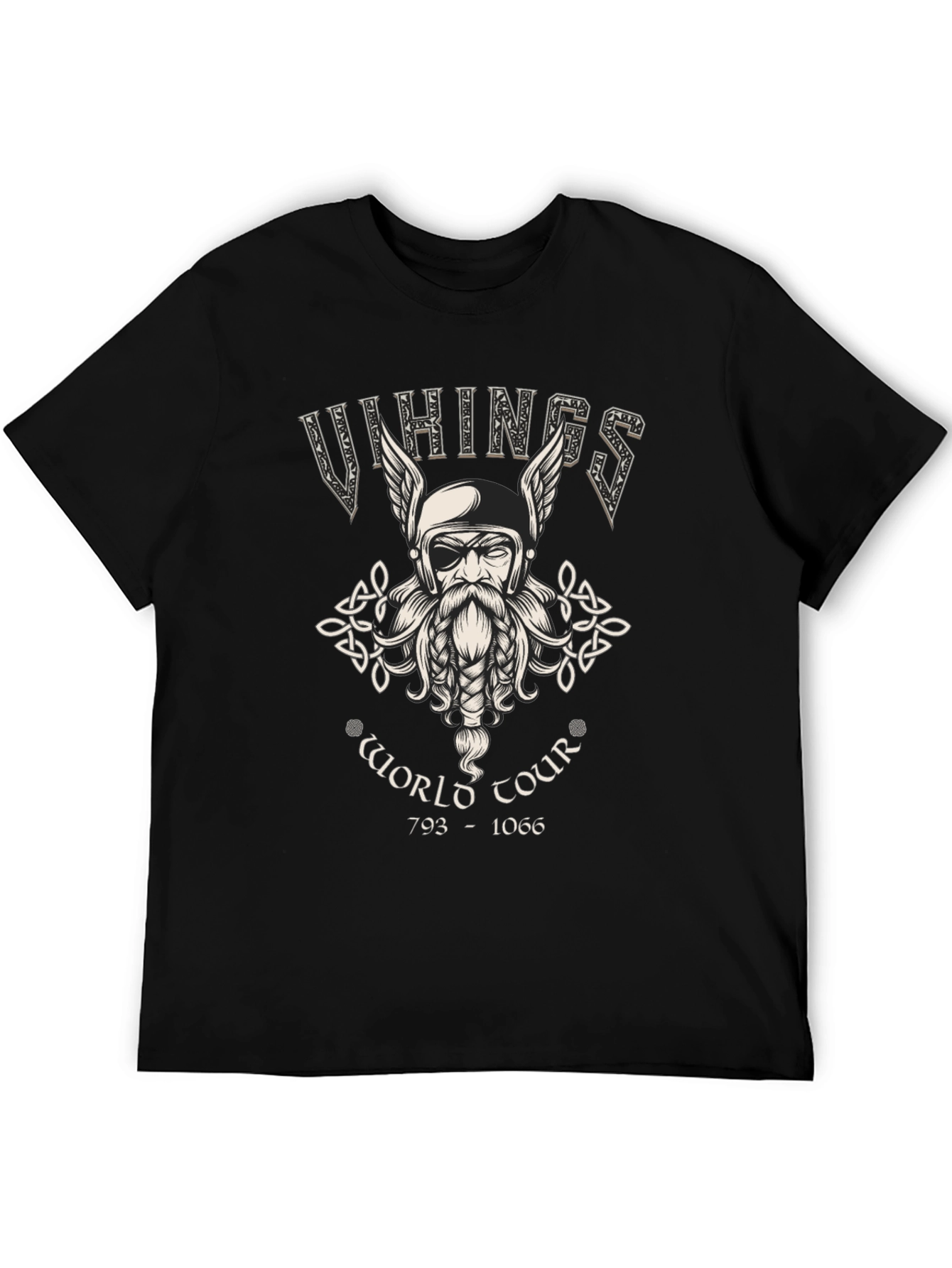 Vikings World Tour Graphic T-Shirt - Black