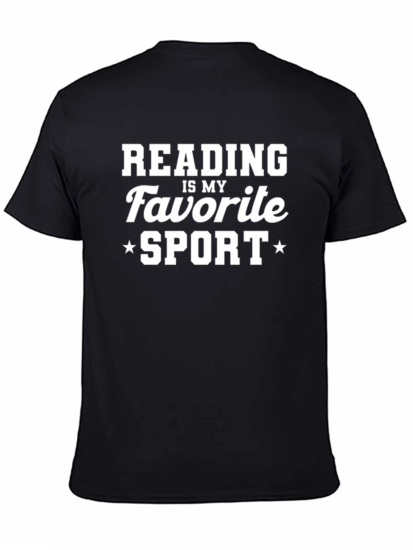 Reading Is My Favorite Sport Black T-Shirt
