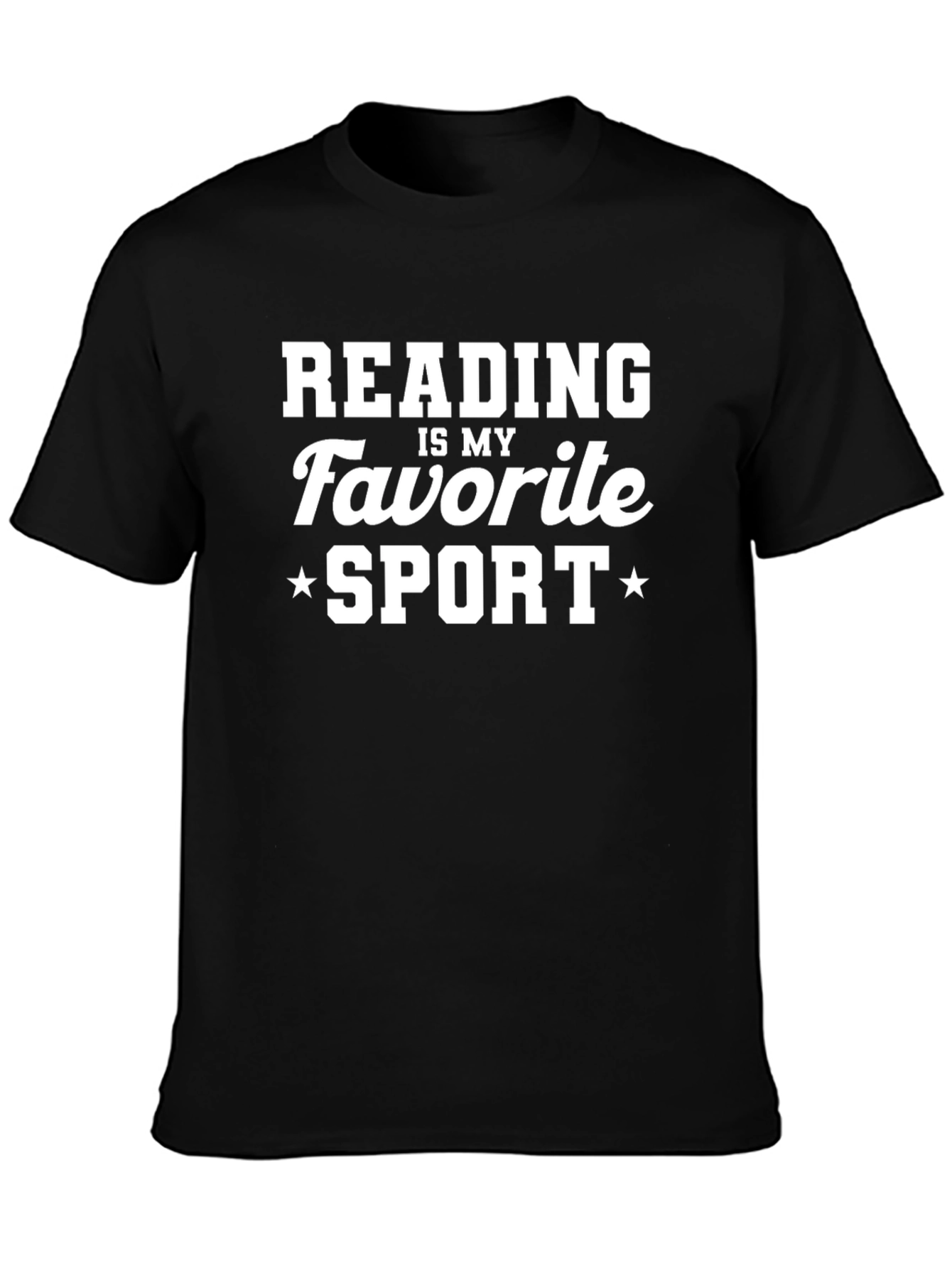 Reading Is My Favorite Sport Black T-Shirt