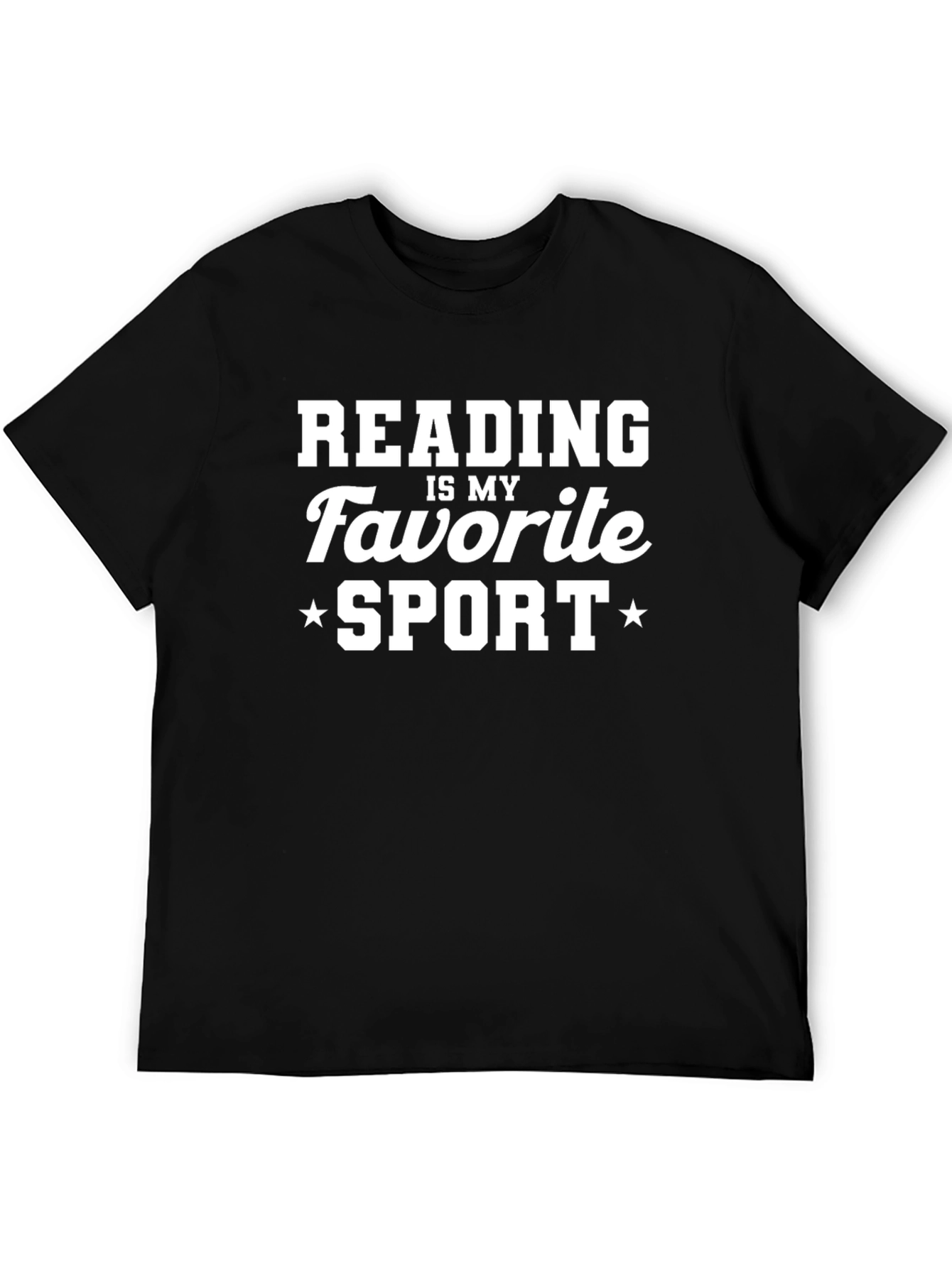 Reading Is My Favorite Sport Black T-Shirt