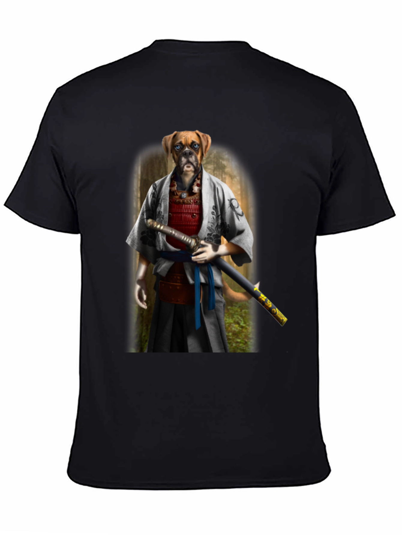 Samurai Boxer Dog T-Shirt: Warrior Pet Tee