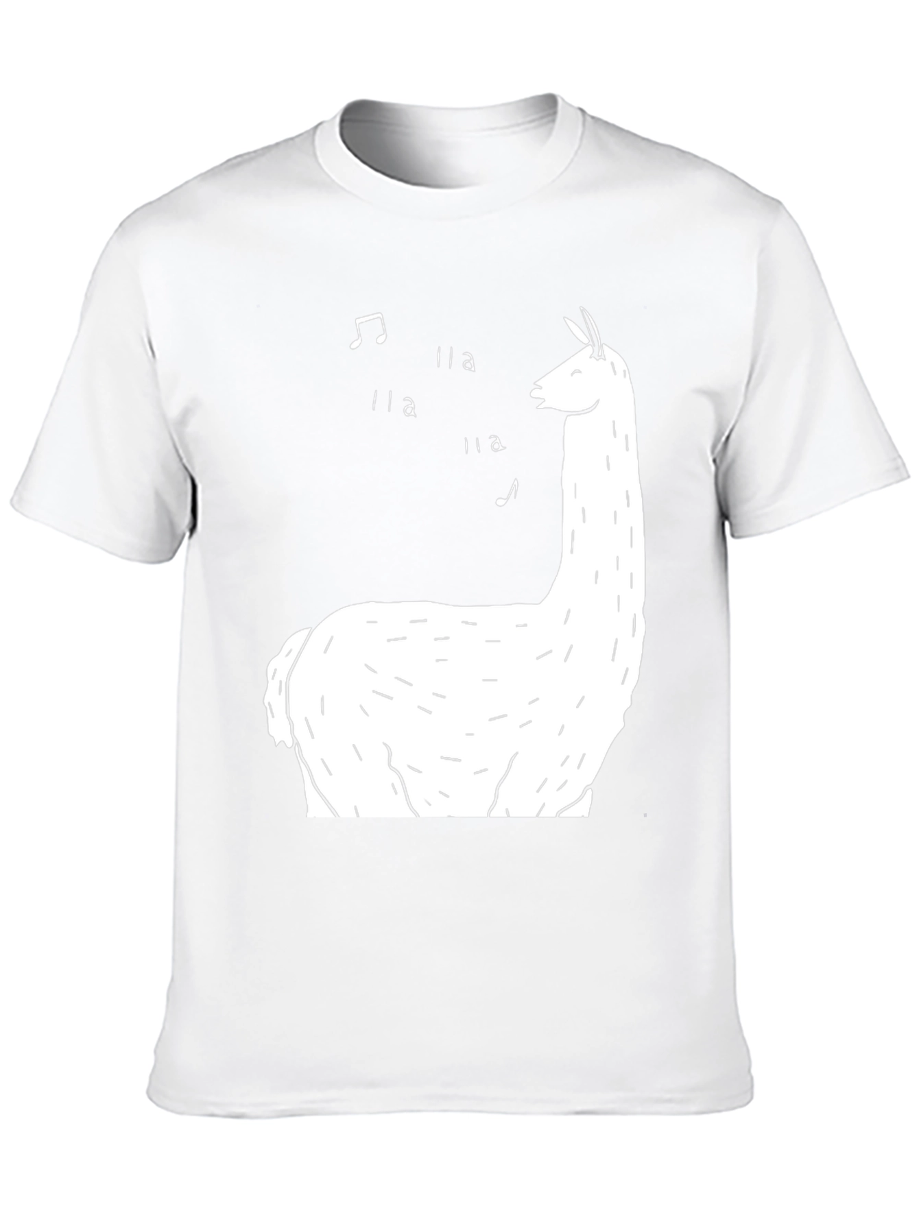 Singing Llama Graphic Tee - Black Cotton T-Shirt