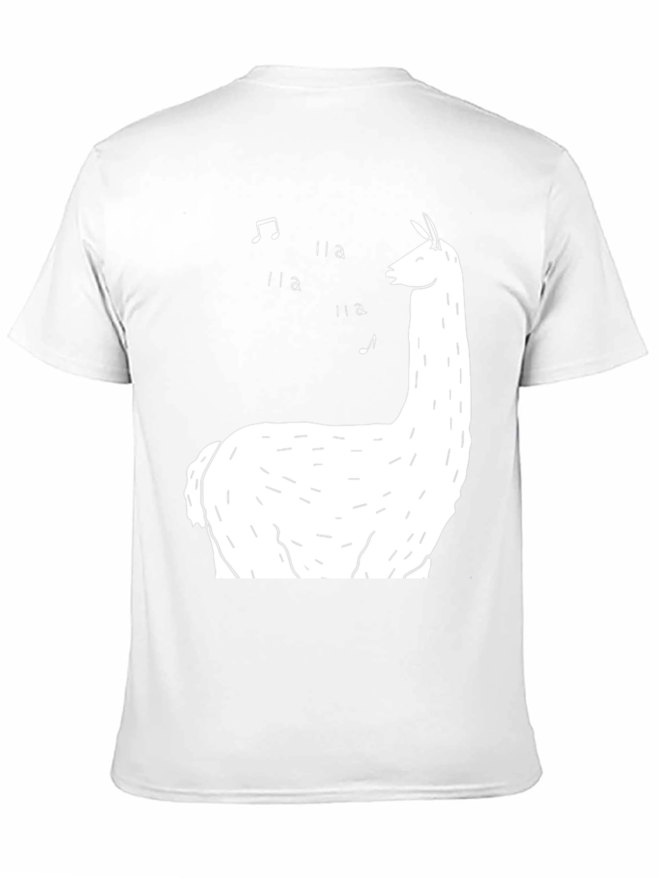 Singing Llama Graphic Tee - Black Cotton T-Shirt