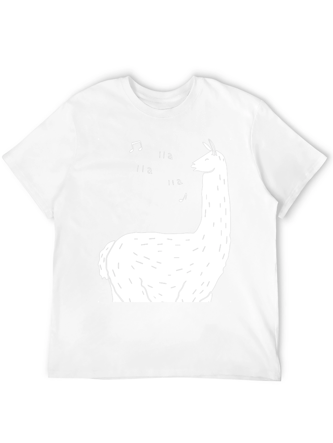 Singing Llama Graphic Tee - Black Cotton T-Shirt