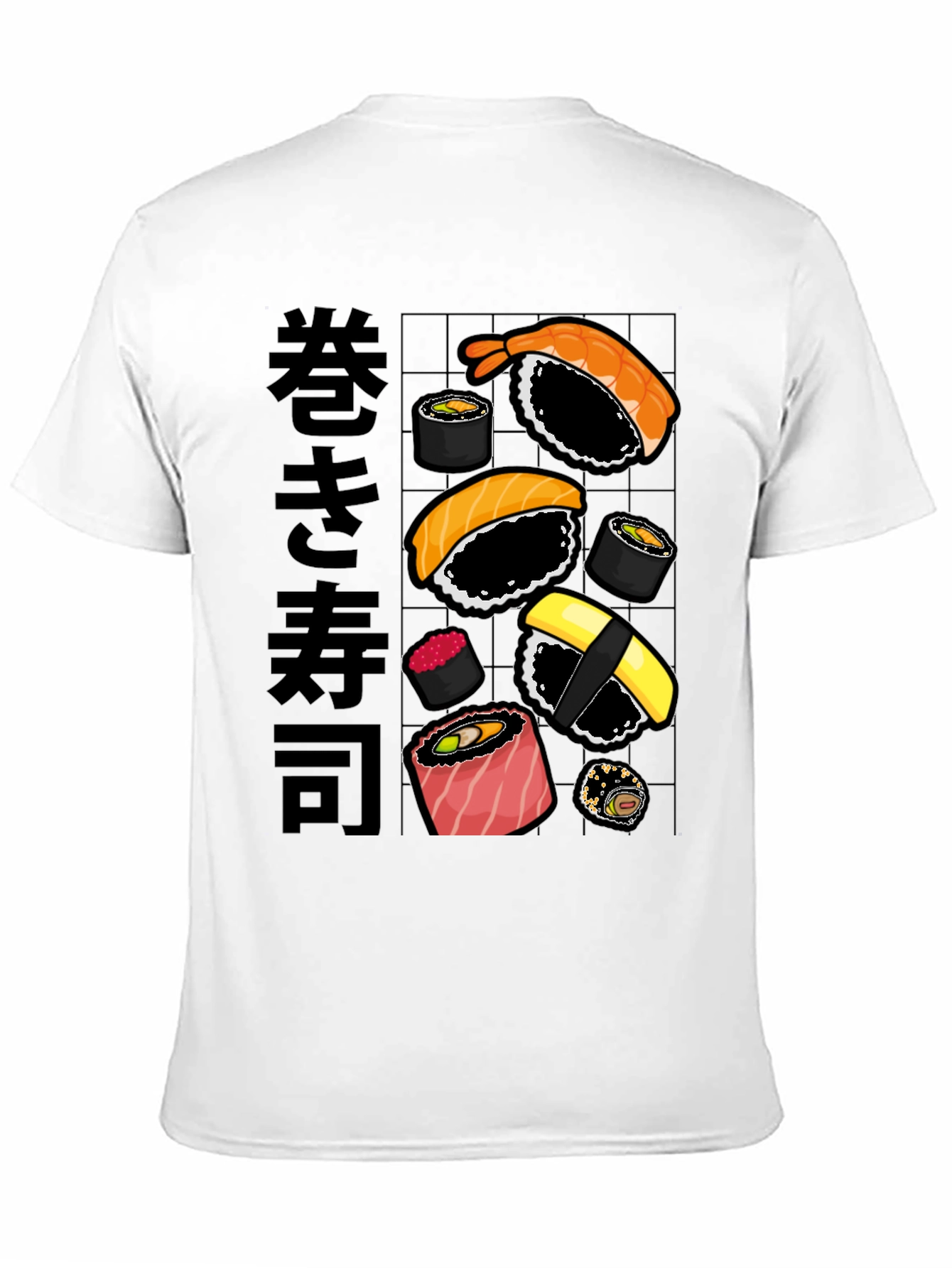 Sushi T-Shirt: Maki Rolls Graphic Tee Japanese Food Design