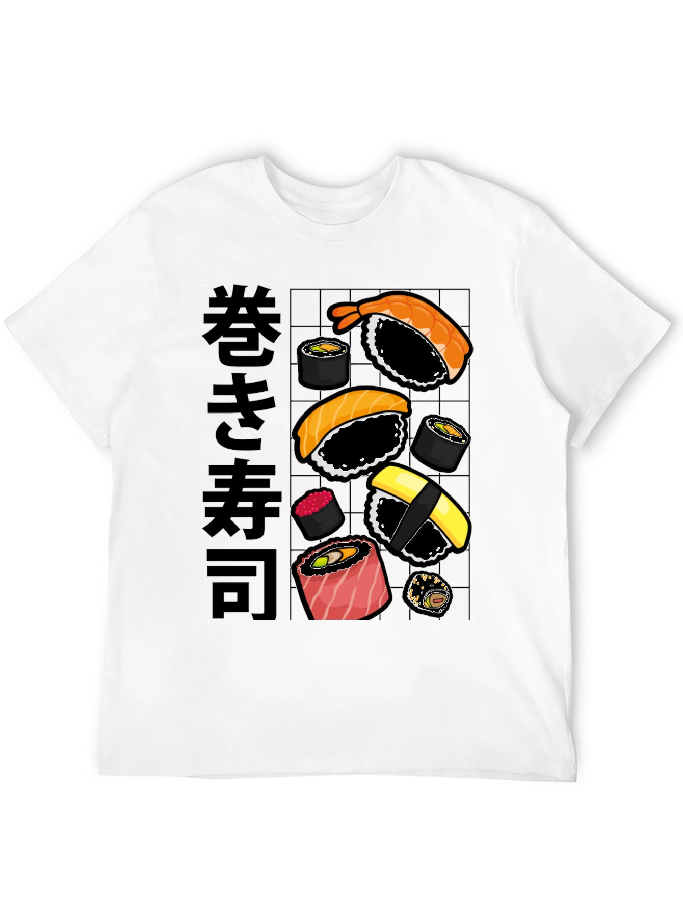 Sushi T-Shirt: Maki Rolls Graphic Tee Japanese Food Design