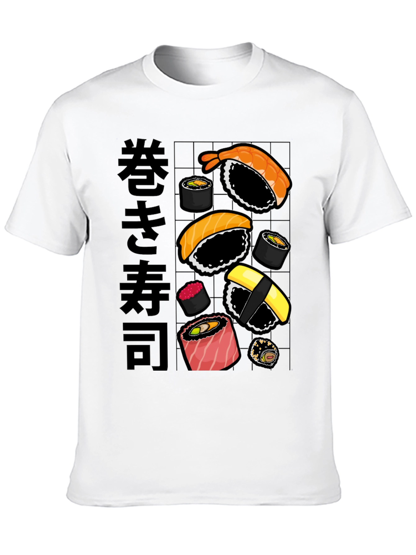 Sushi T-Shirt: Maki Rolls Graphic Tee Japanese Food Design