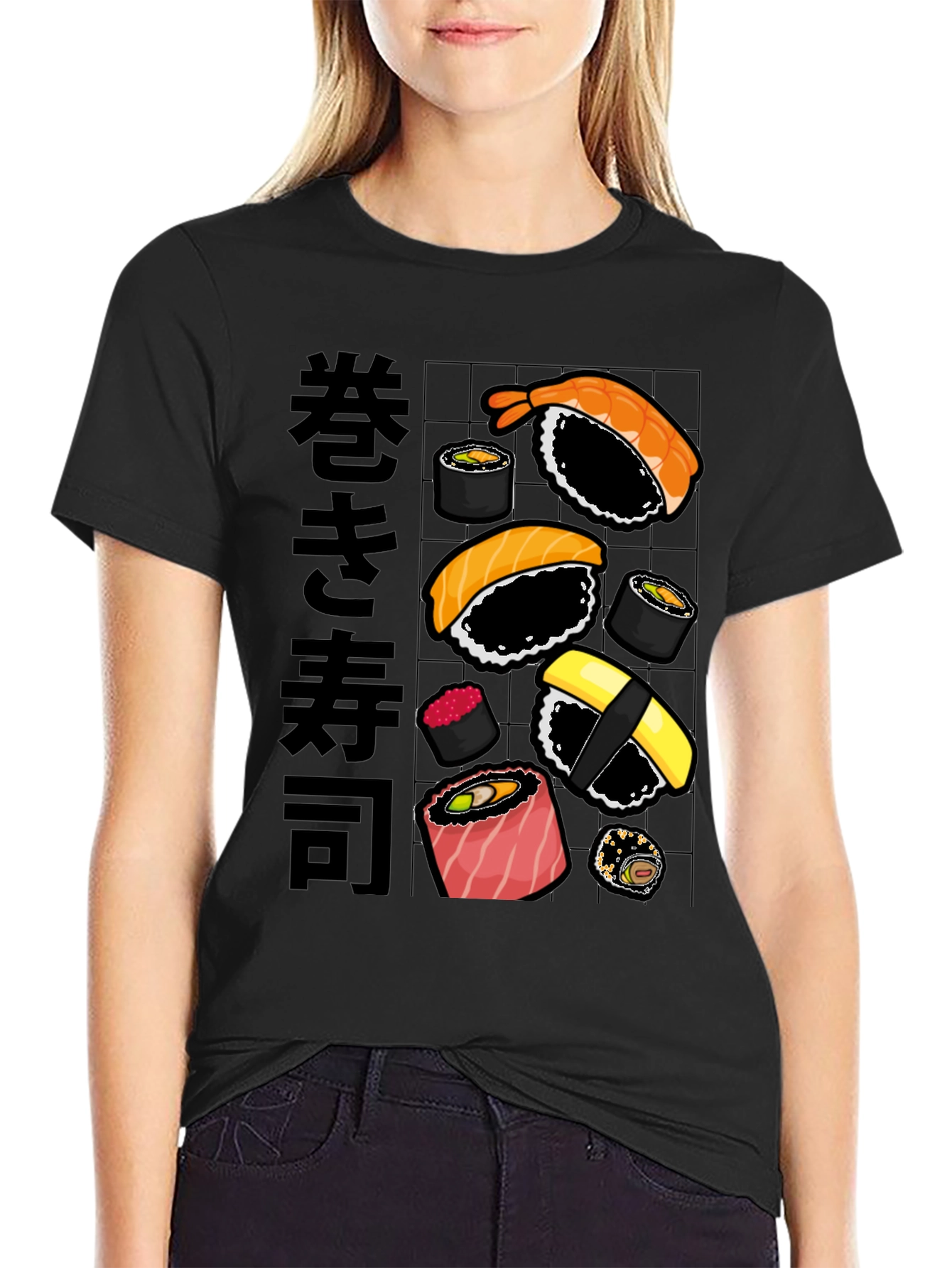 Sushi T-Shirt: Maki Rolls Graphic Tee Japanese Food Design