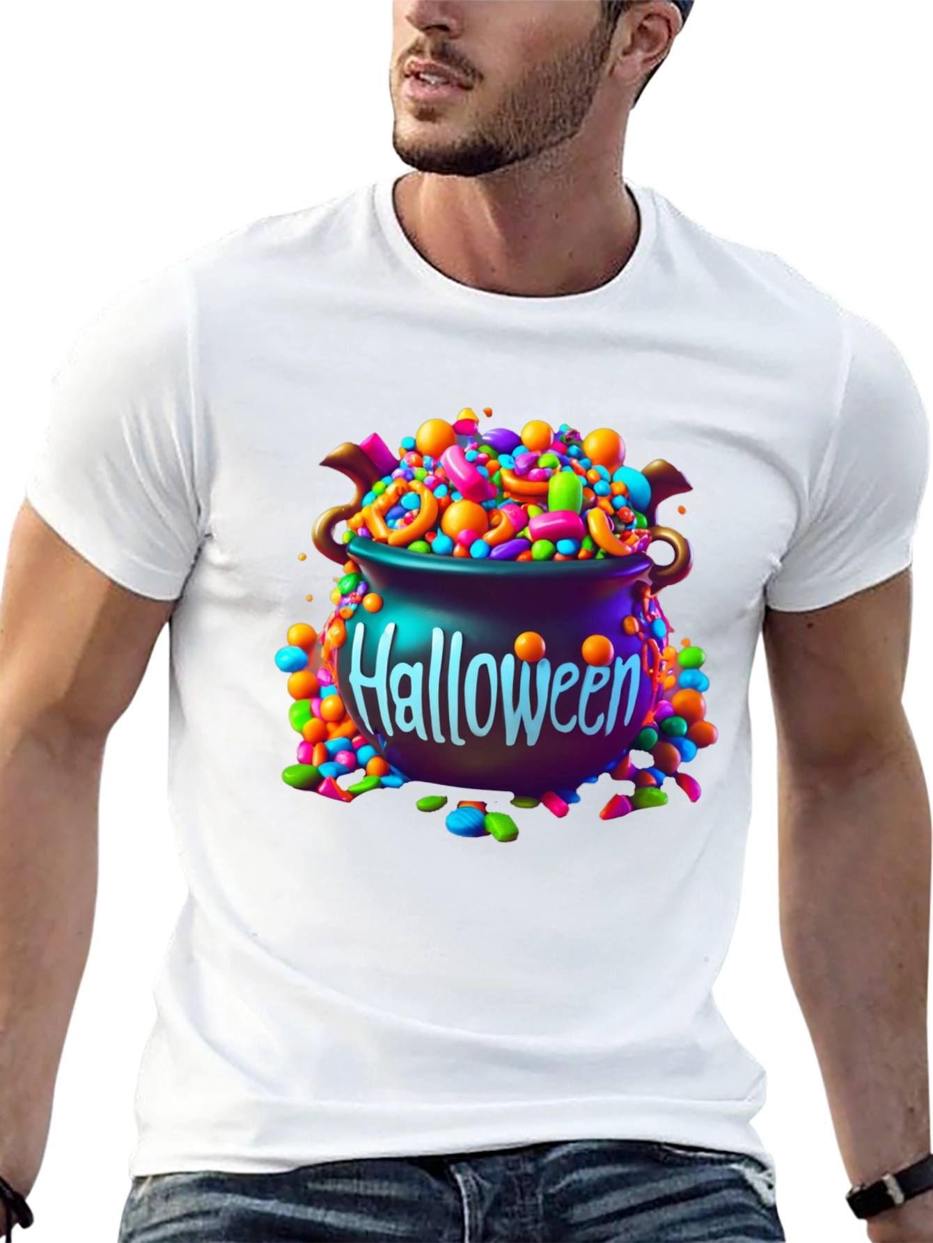 Halloween Candy Cauldron Graphic Tee