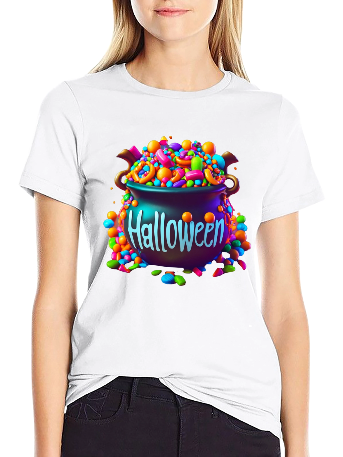 Halloween Candy Cauldron Graphic Tee