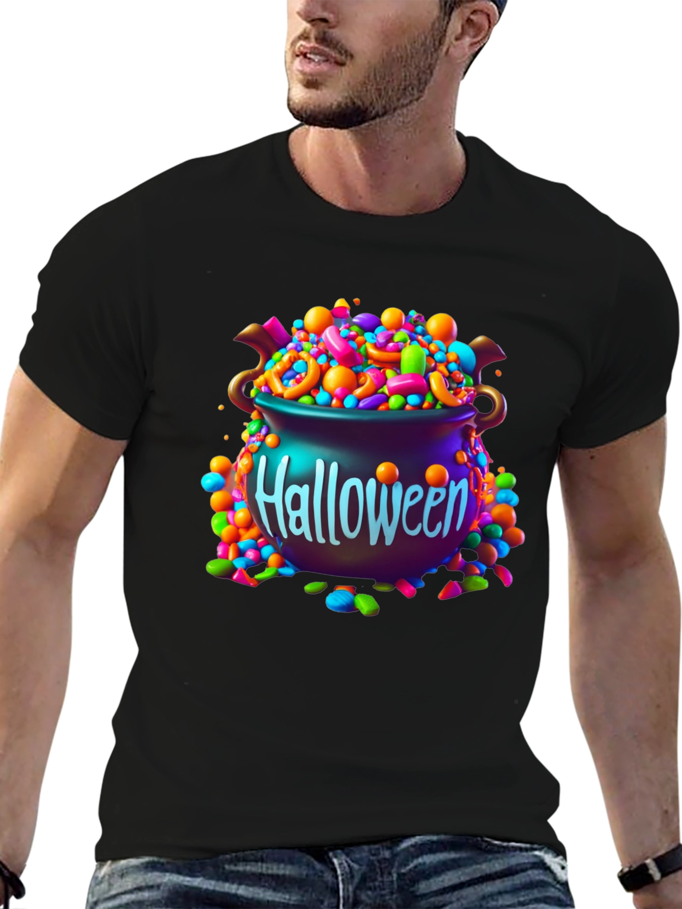 Halloween Candy Cauldron Graphic Tee