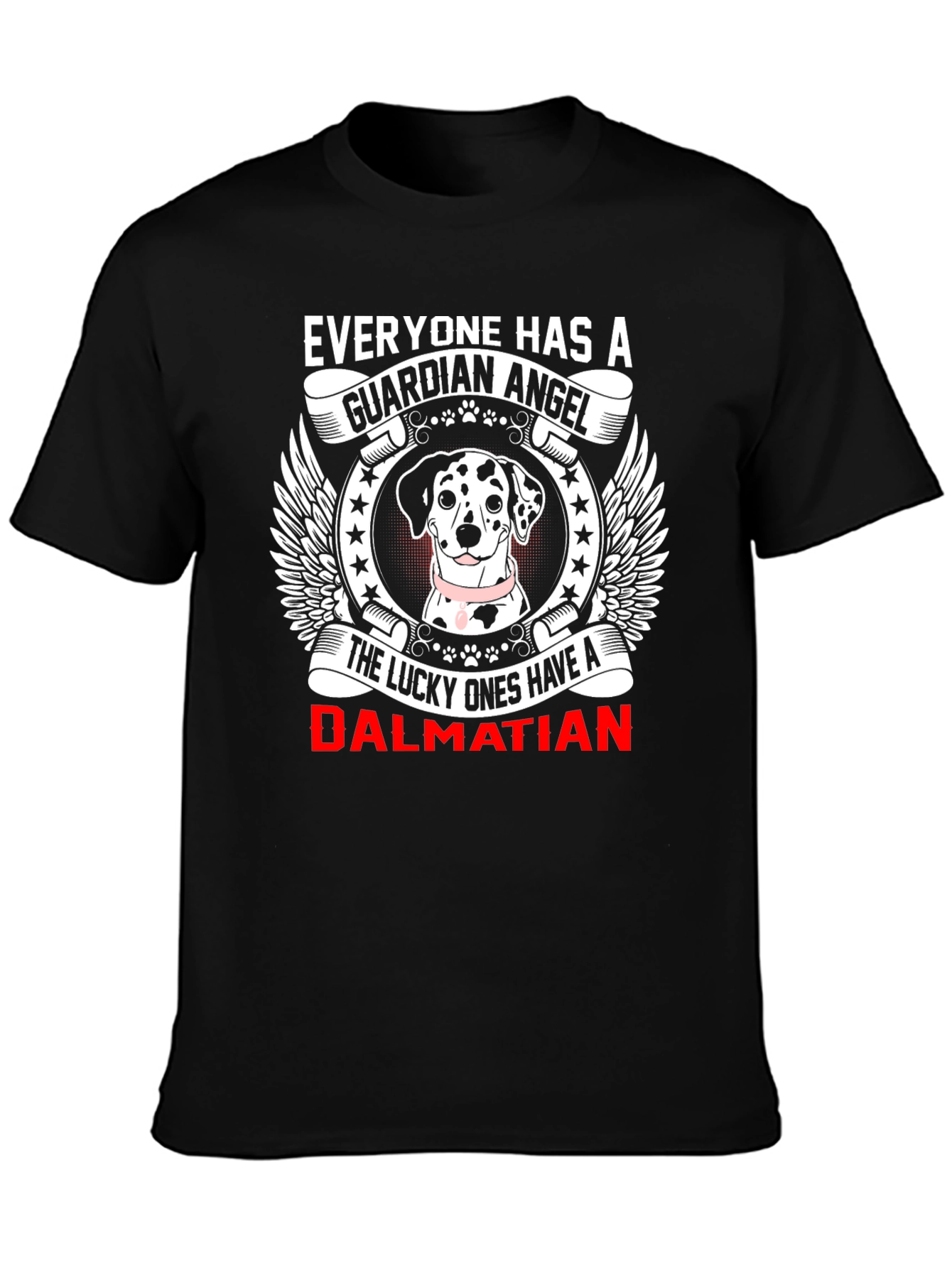 Dalmatian Guardian Angel Graphic T-Shirt