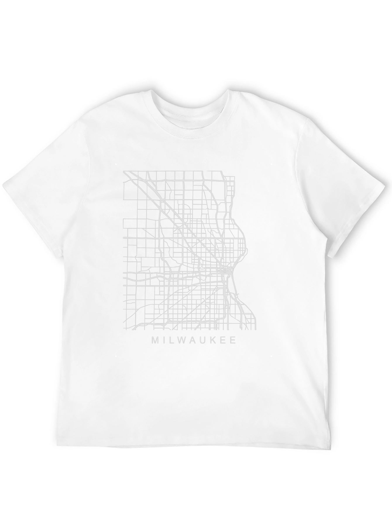 Milwaukee Map Graphic T-Shirt - City Streets Design